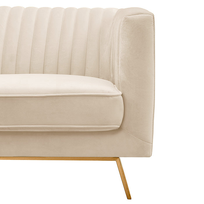 canape en velours beige gatsby