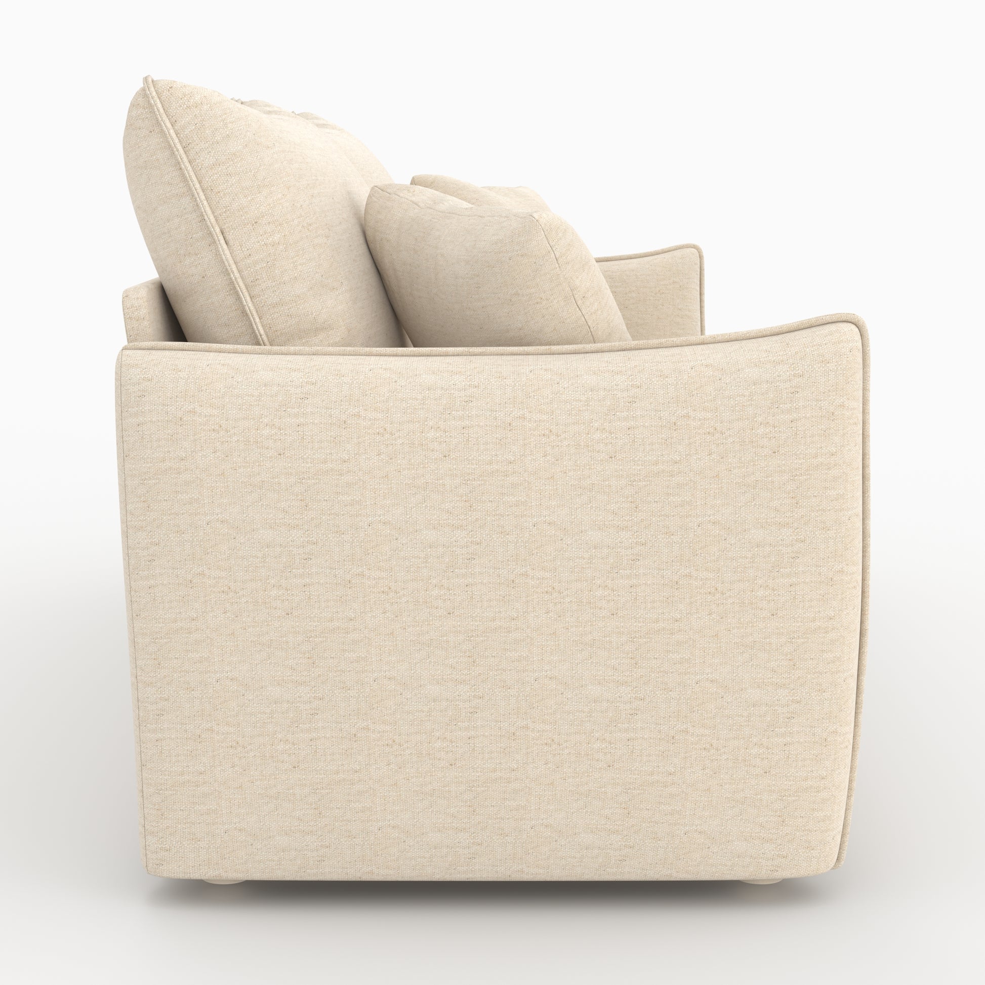 celeste canape convertible 3 places en tissu effet lin blanc casse