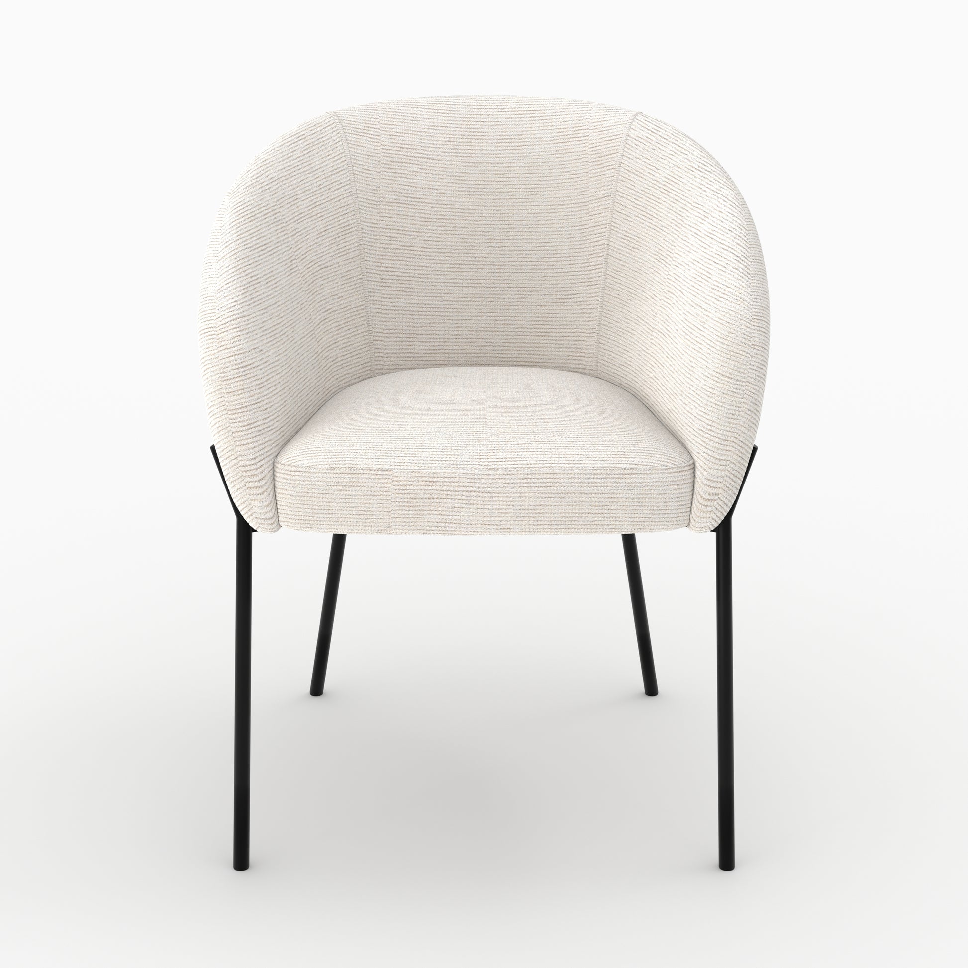 chaise andy en tissu blanc chine texture