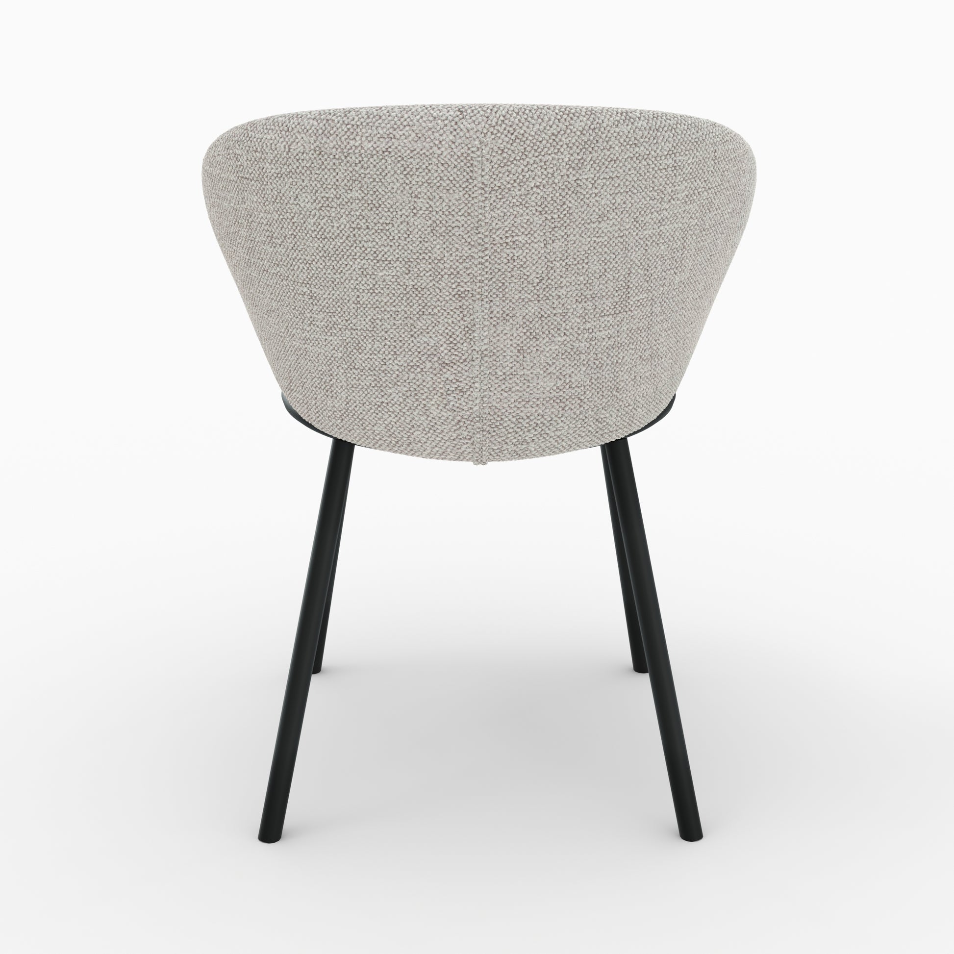 chaise angele tissu beige et pieds noirs