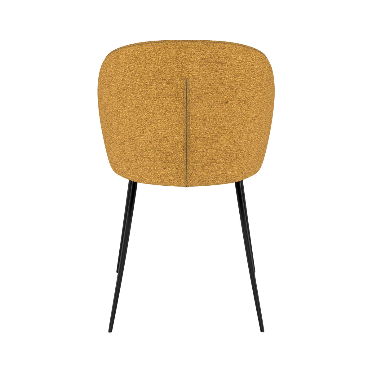 chaise assise jaune pieds metal noir groom