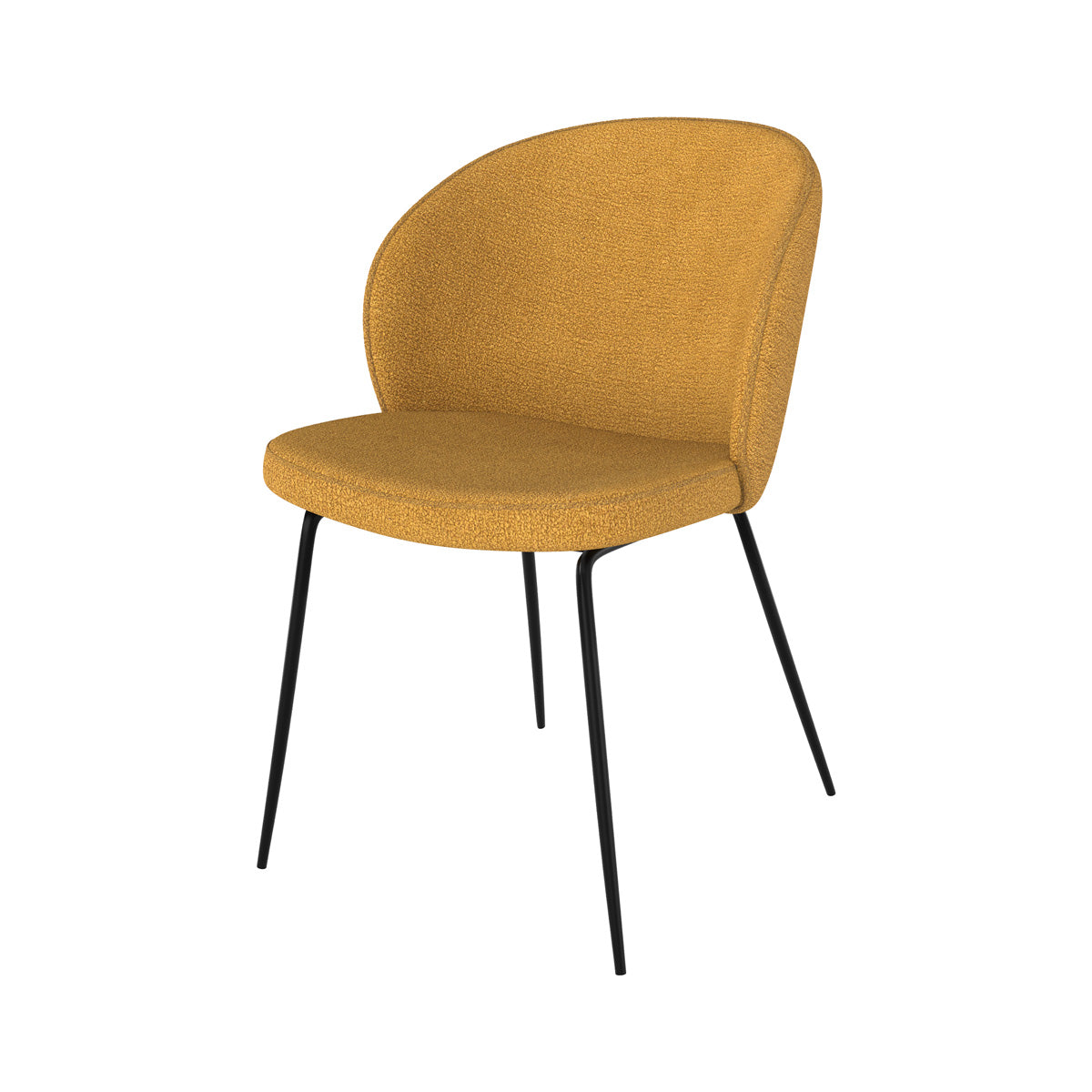 chaise confortable jaune en tissu groom