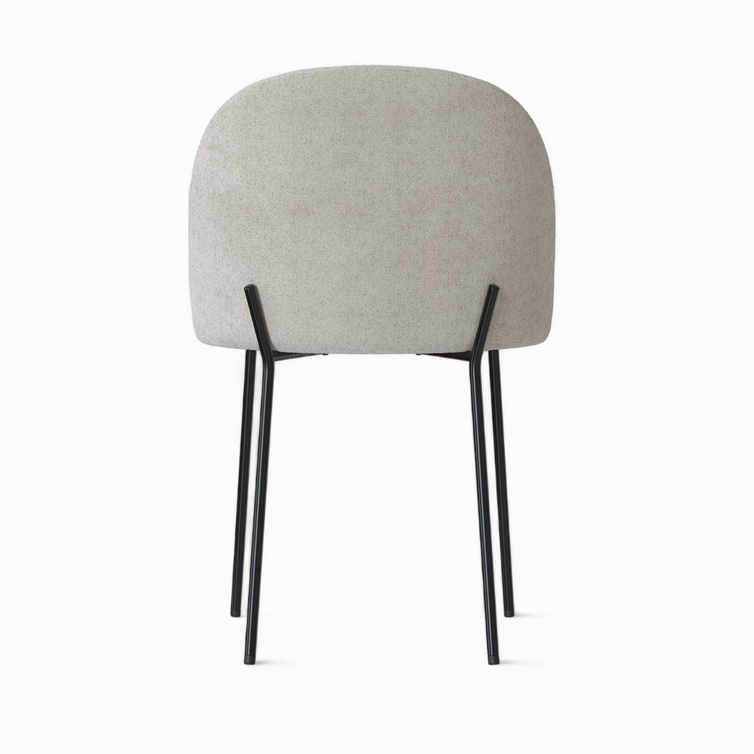 chaise confortable laine bouclette beige pieds noir karl