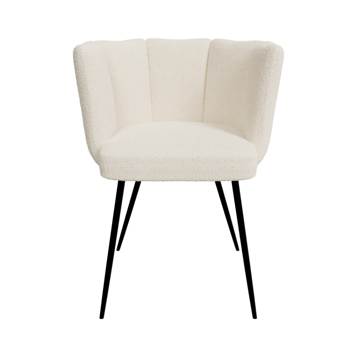 chaise cosette en tissu boucle beige