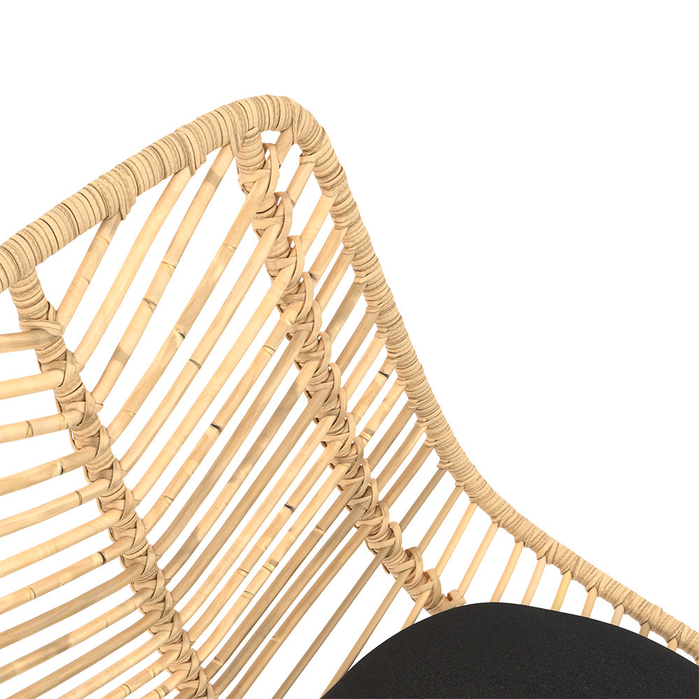 chaise de bar en rotin naturel 66 cm tamara