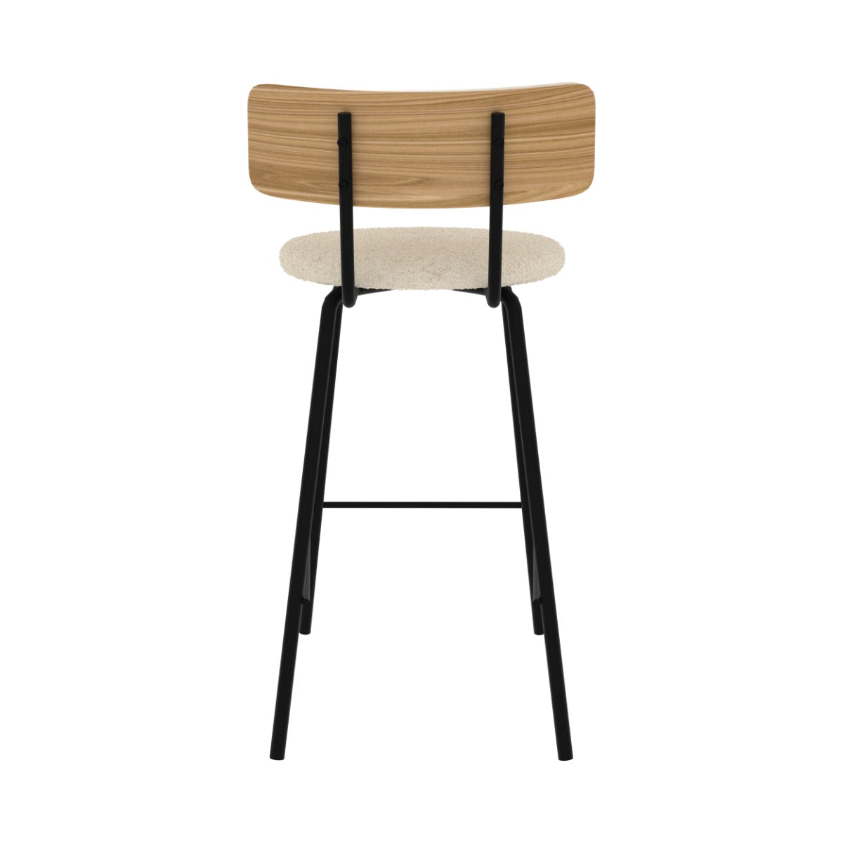 chaise de bar en tissu boucle beige 64 cm alize