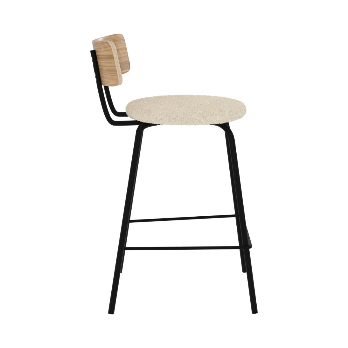 chaise de bar en tissu boucle beige lot de 2 alize