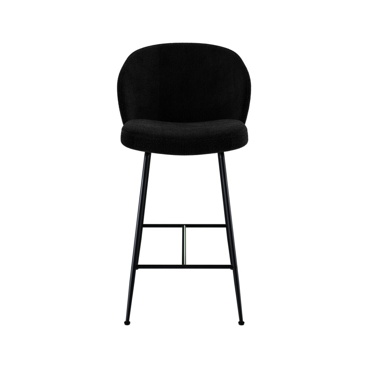 chaise de bar en tissu boucle noir 66 cm lot de 2 groom