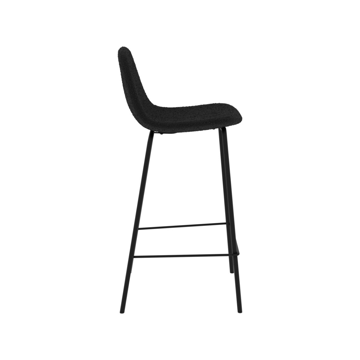chaise de bar en tissu noir 65 cm henrik