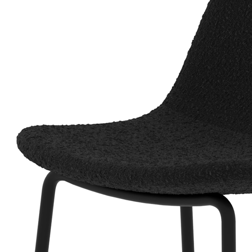 chaise de bar en tissu noir lot de 2 henrik