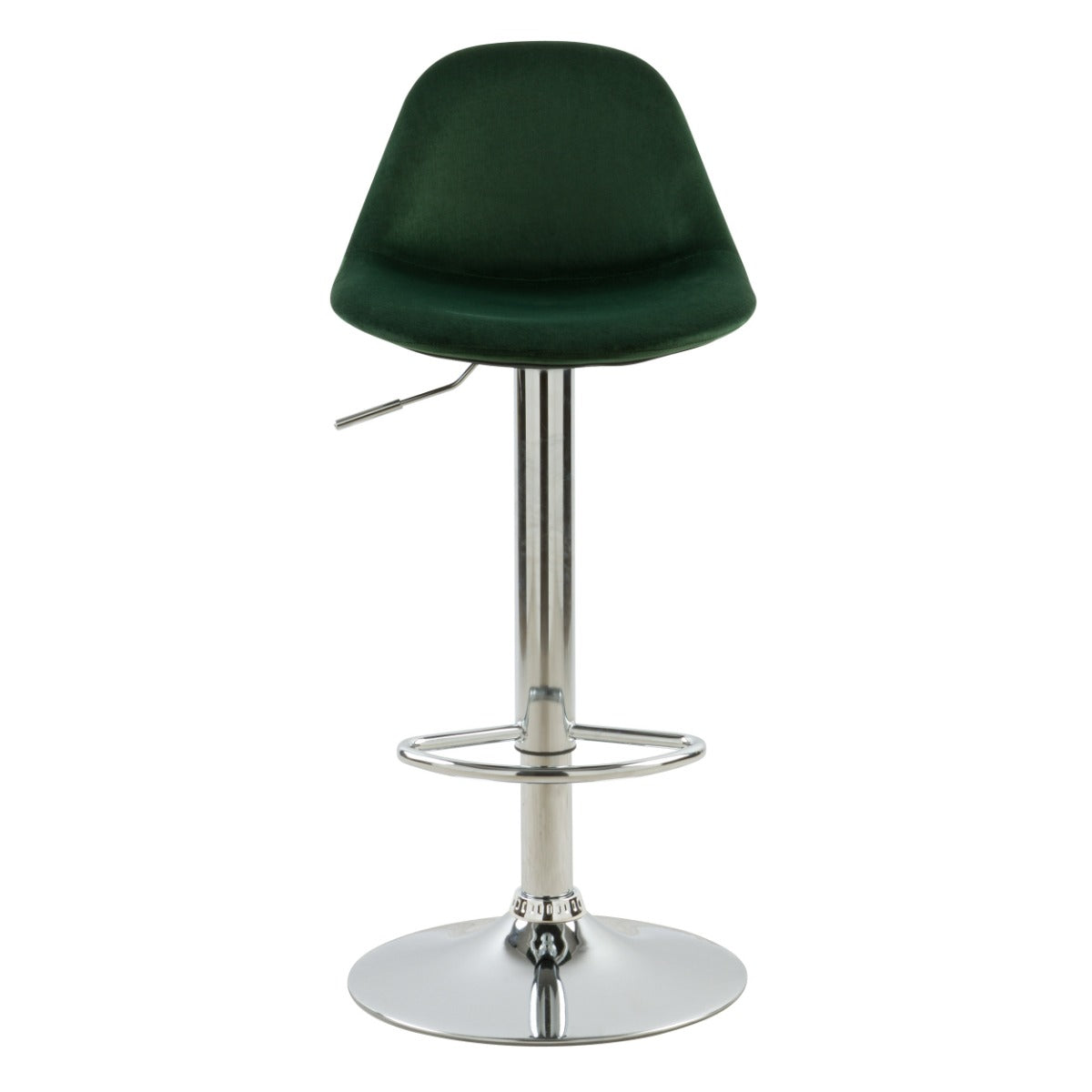 chaise de bar en velours vert lot de 2