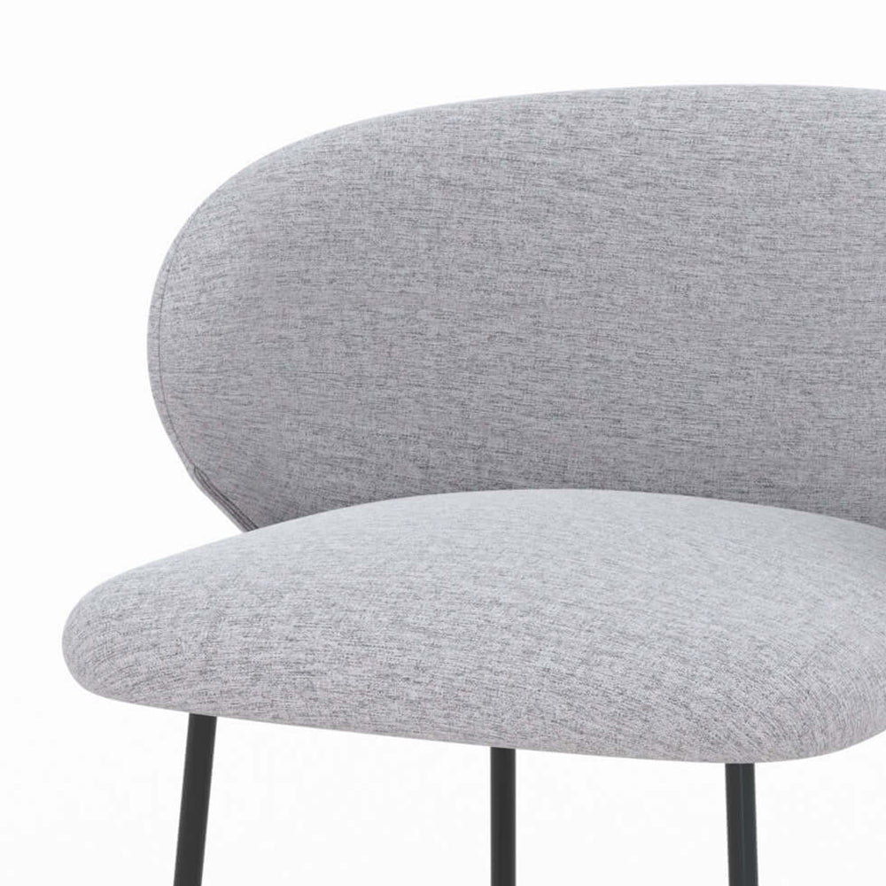 chaise de bar mi hauteur gris clair victoria 65 cm