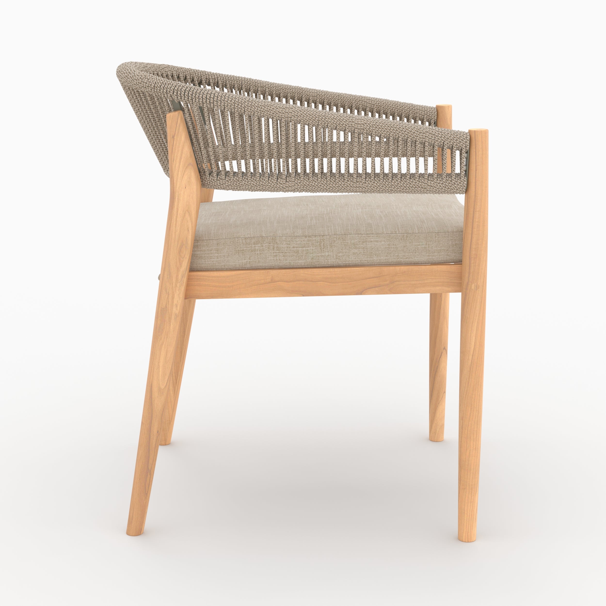 chaise de jardin izia tissu beige et bois fond beige