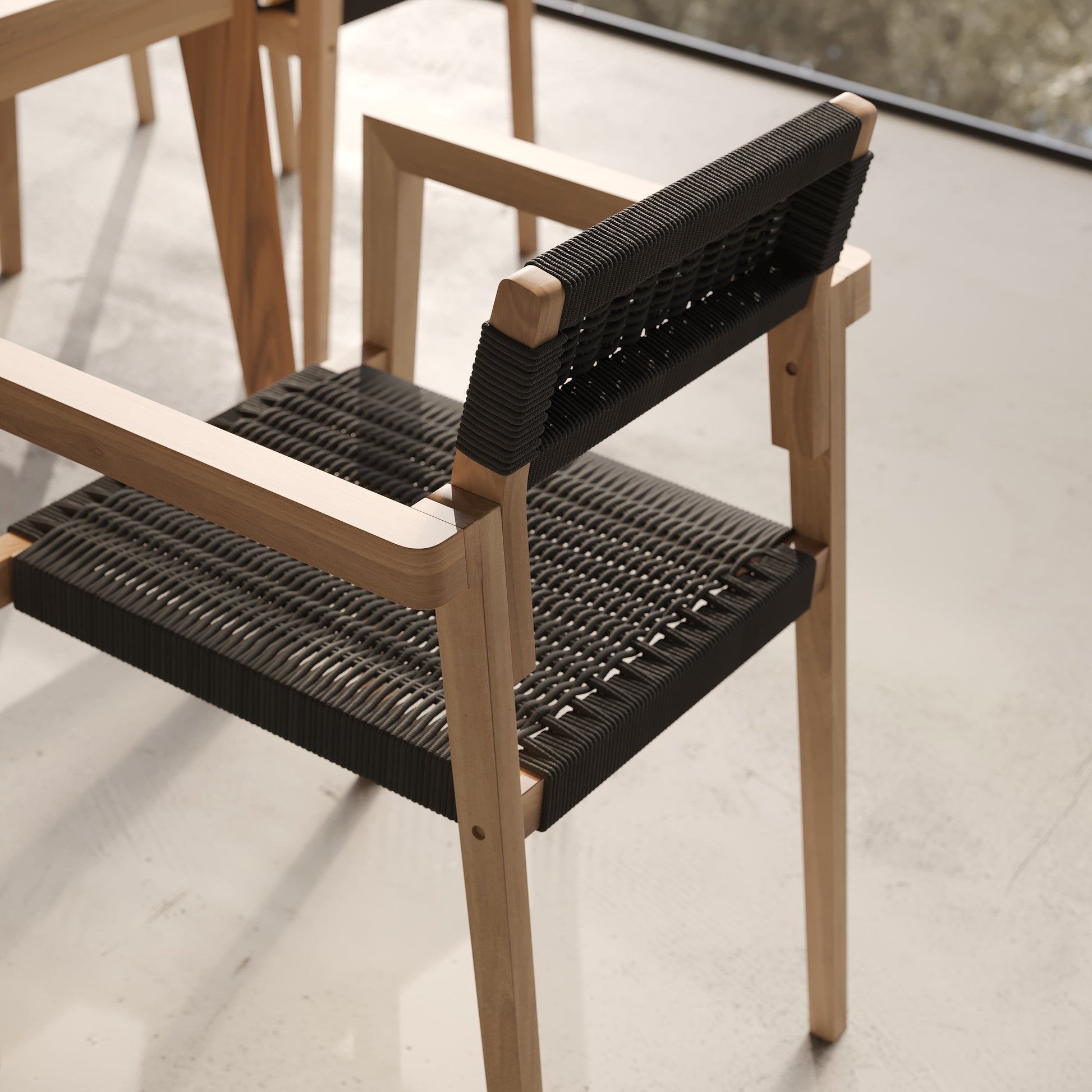 chaise de jardin noir et bois lot de 2 kapua_1_