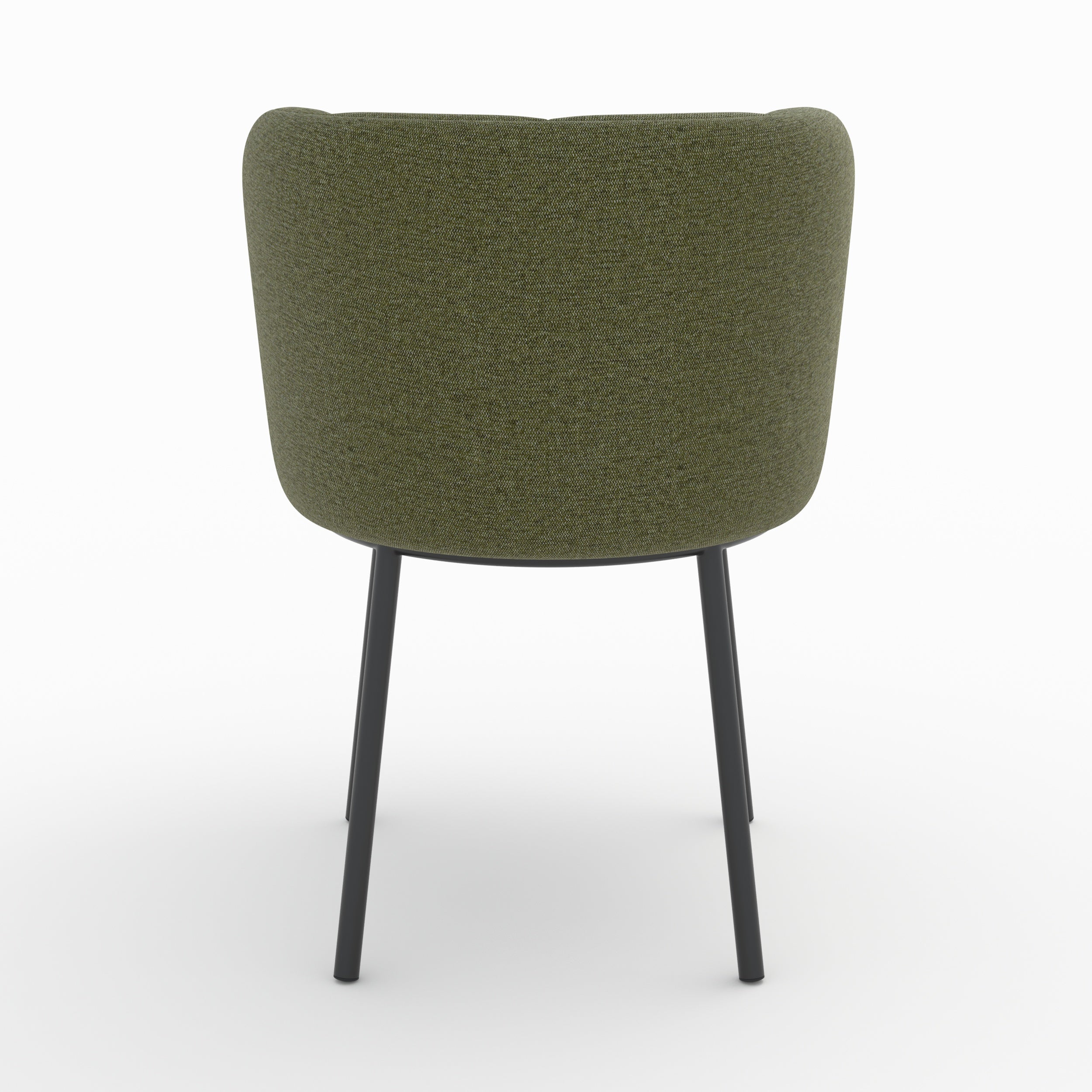 chaise en tissu vert sapin chine aby