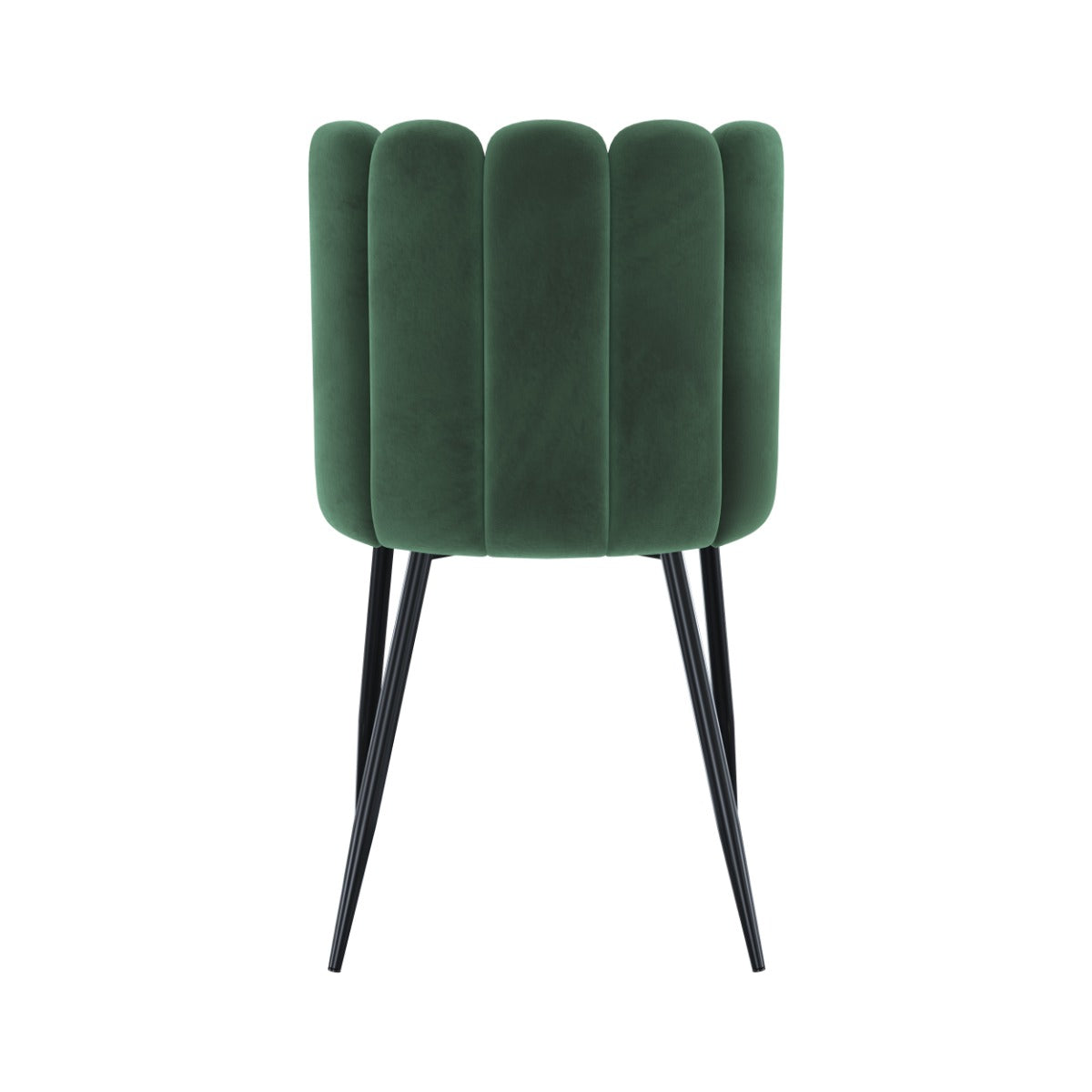 chaise en velours vert avec pieds en m_tal lot de 2 rosy