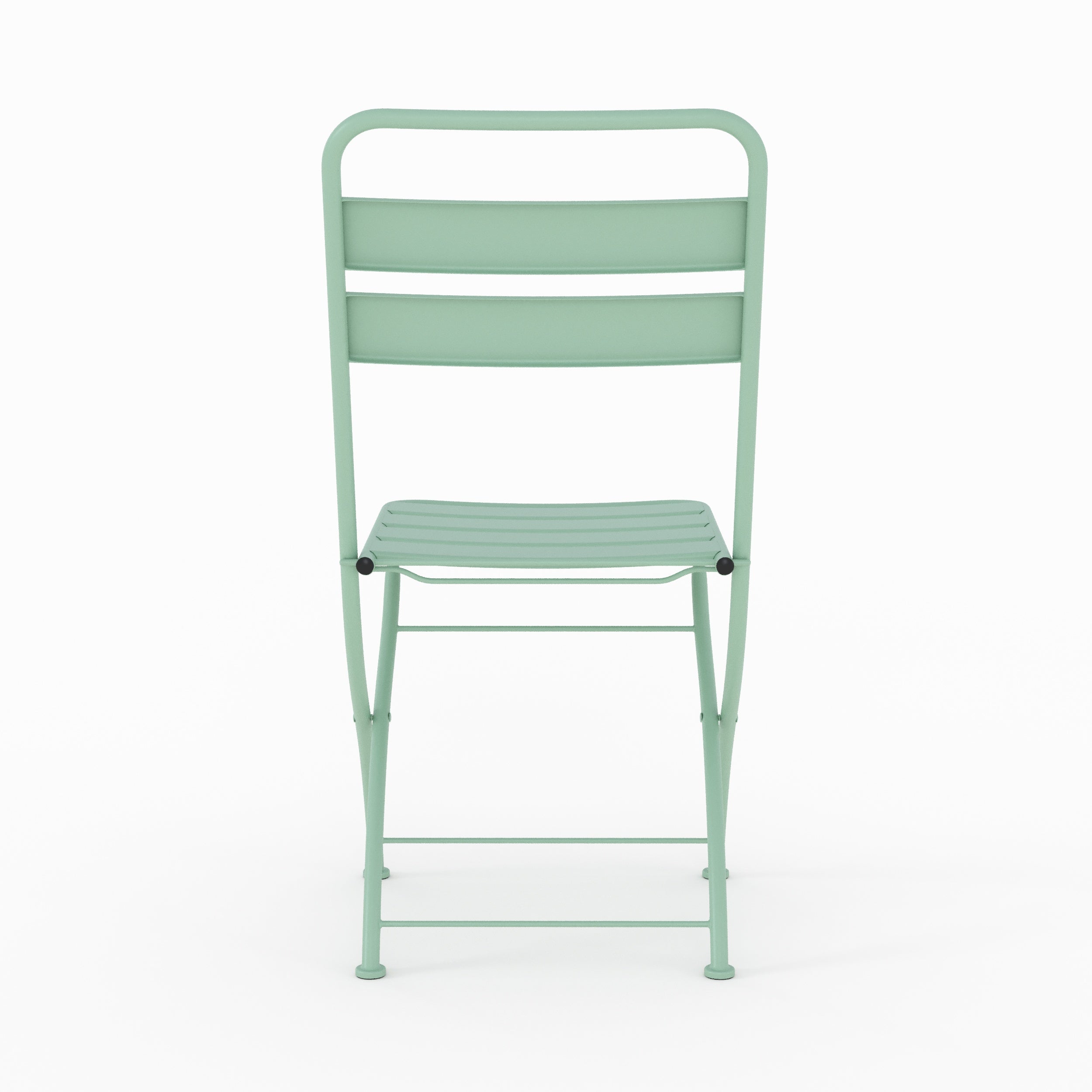 chaise jardin pliante yumi en metal vert lot de 2