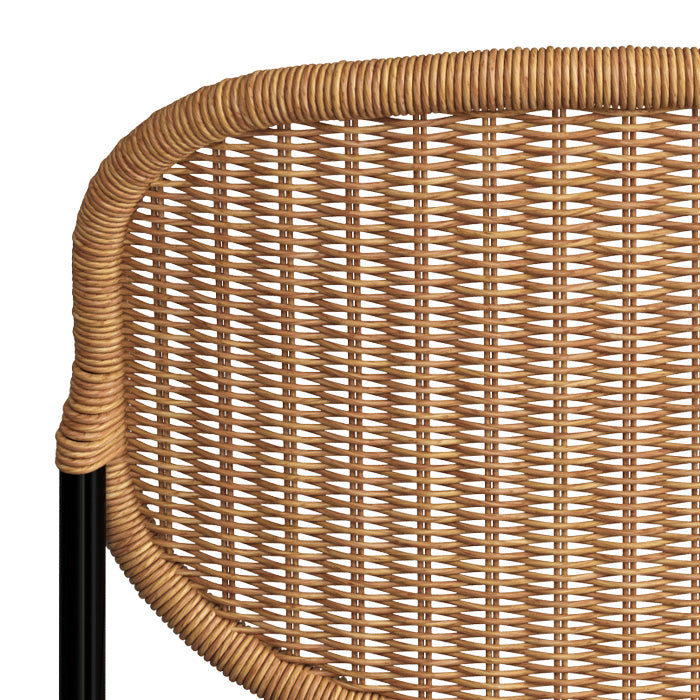 chaise lot de 2 en resine tressee naturelle messa