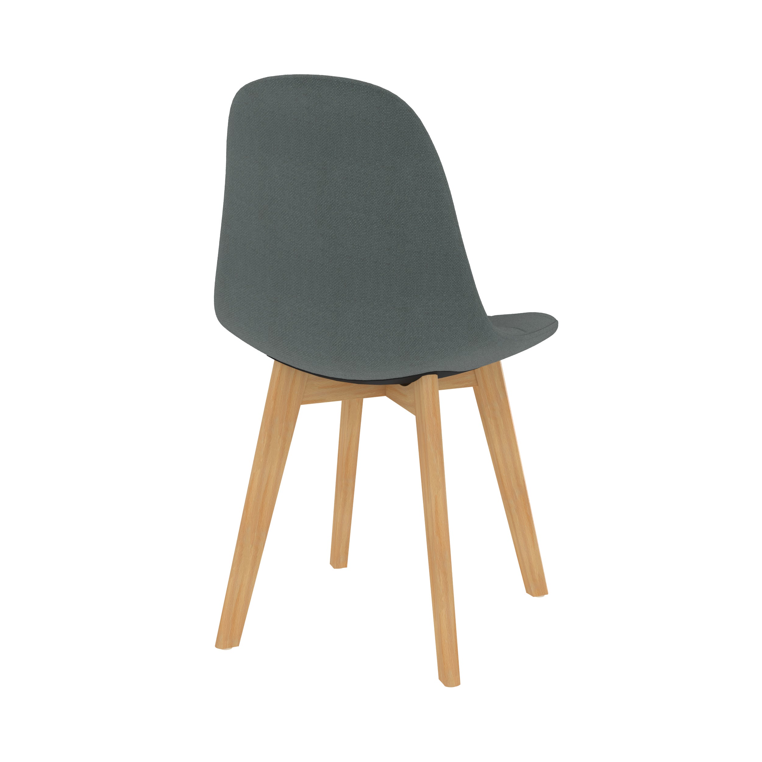 chaise lot de 2 yolo tissu gris fonce