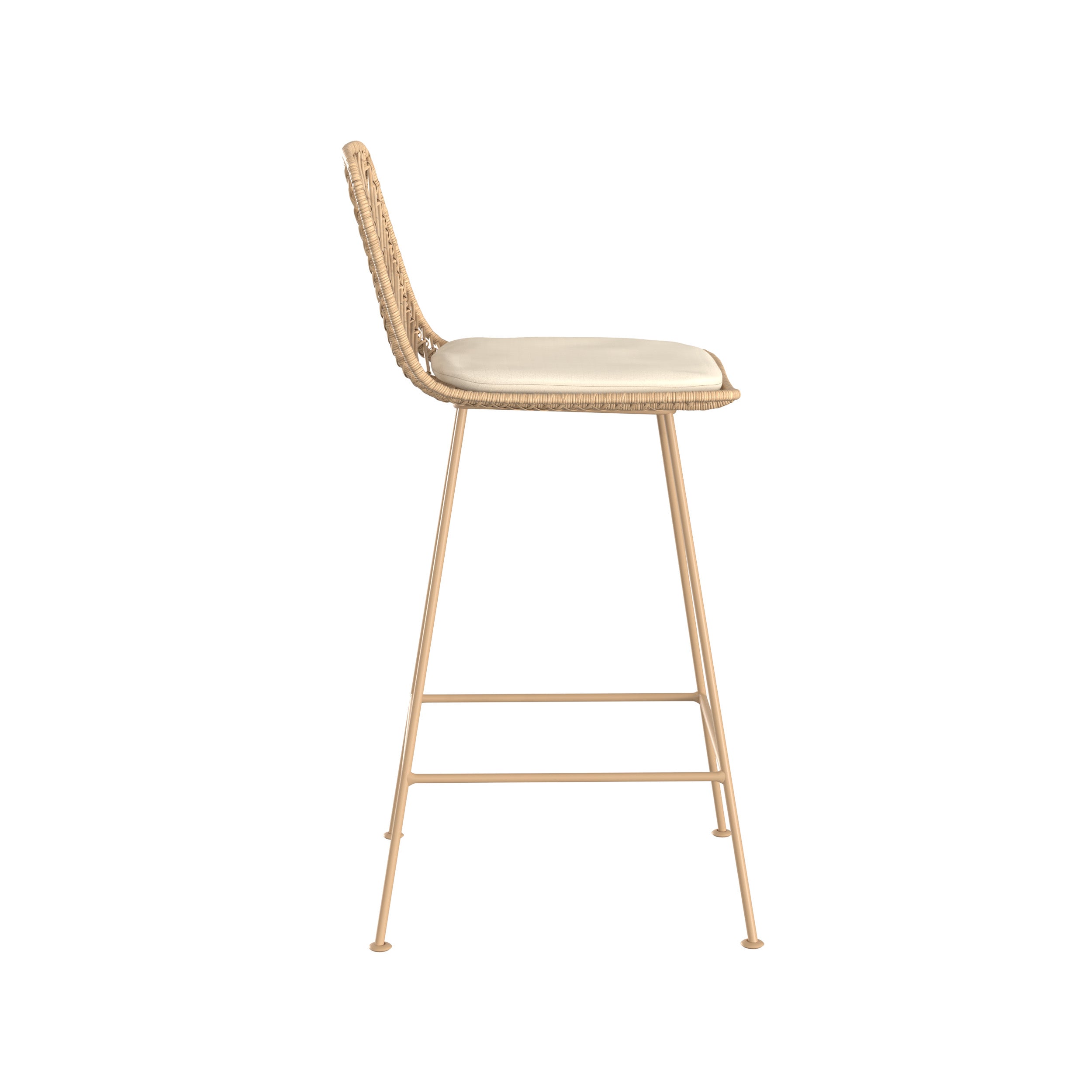 chaise pour ilot central en rotin naturel lot de 2 tamara