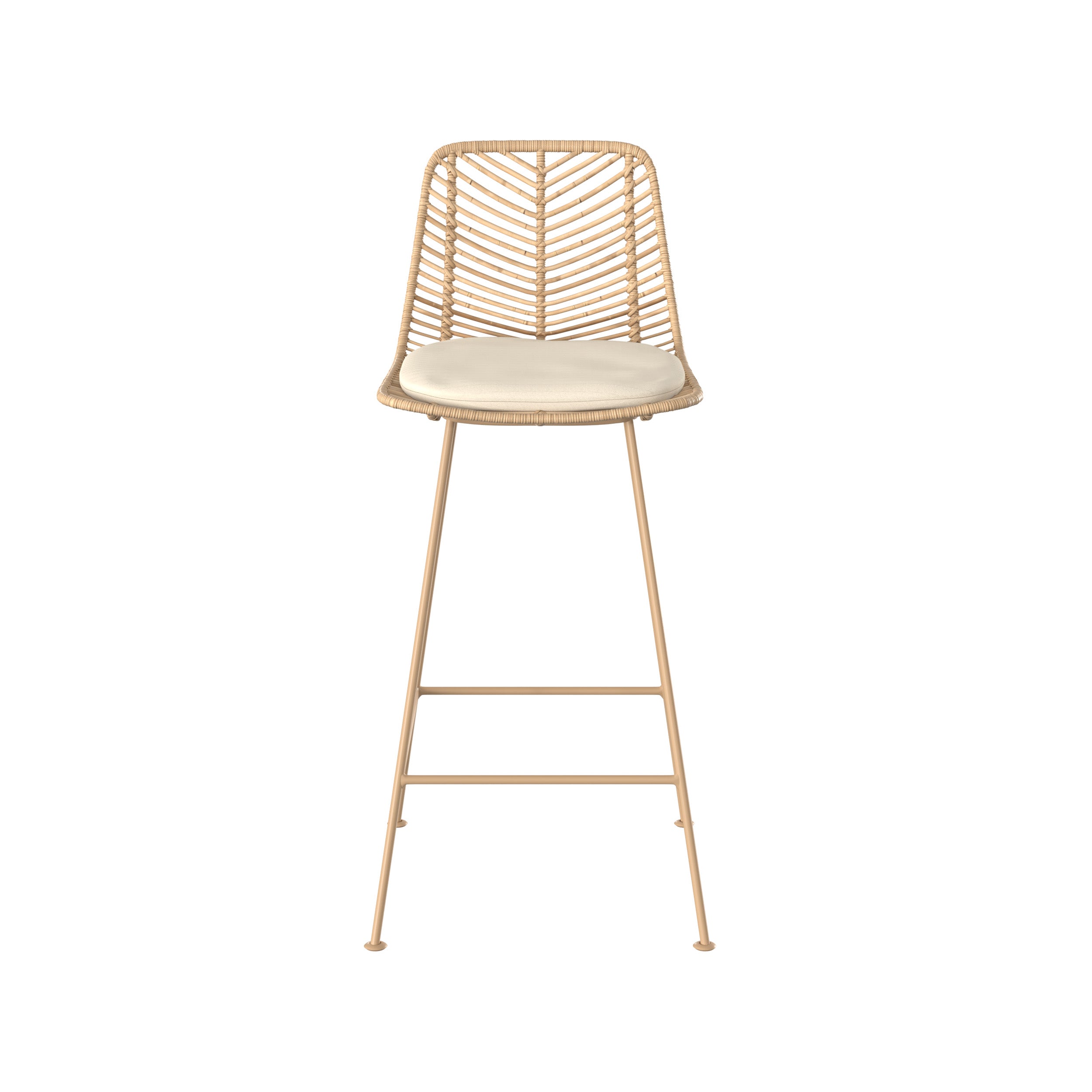 chaise pour ilot central en rotin naturel tamara lot de 2