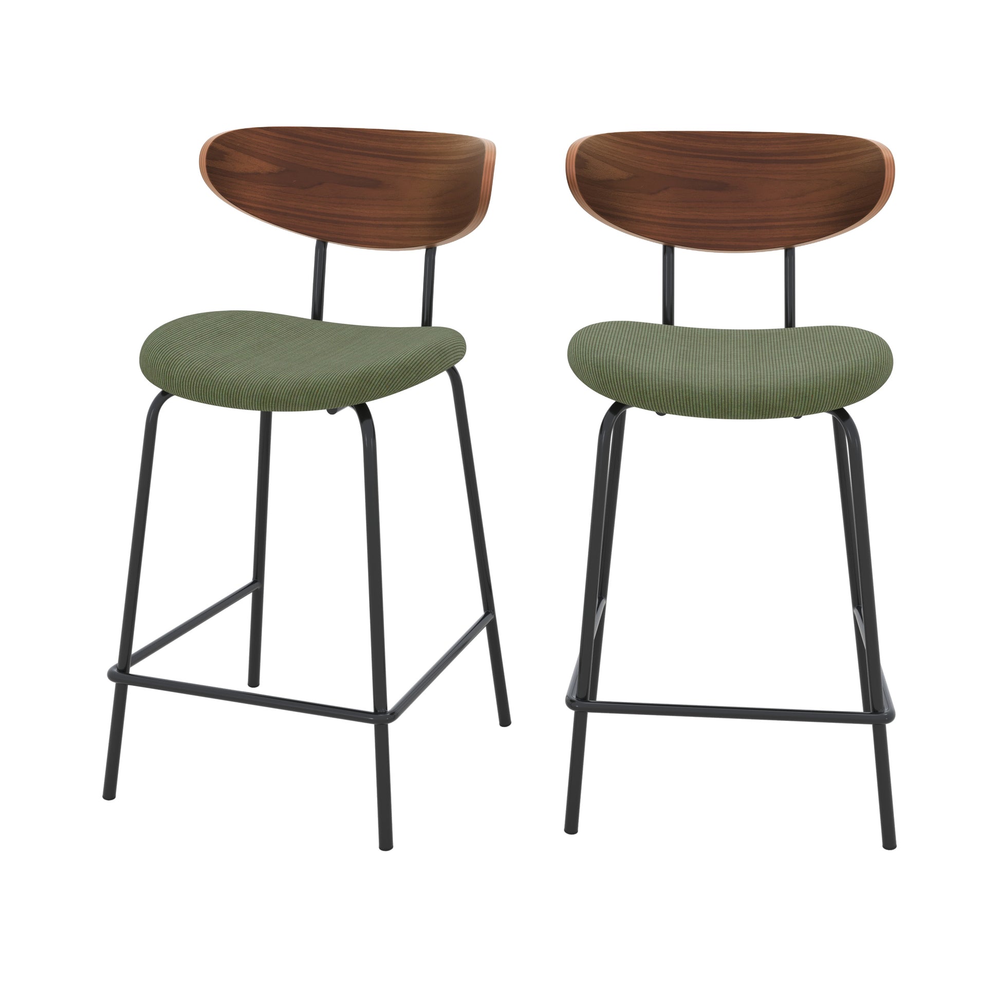 chaise pour ilot central velours cotele vert lot de 2 jade fonc blanc