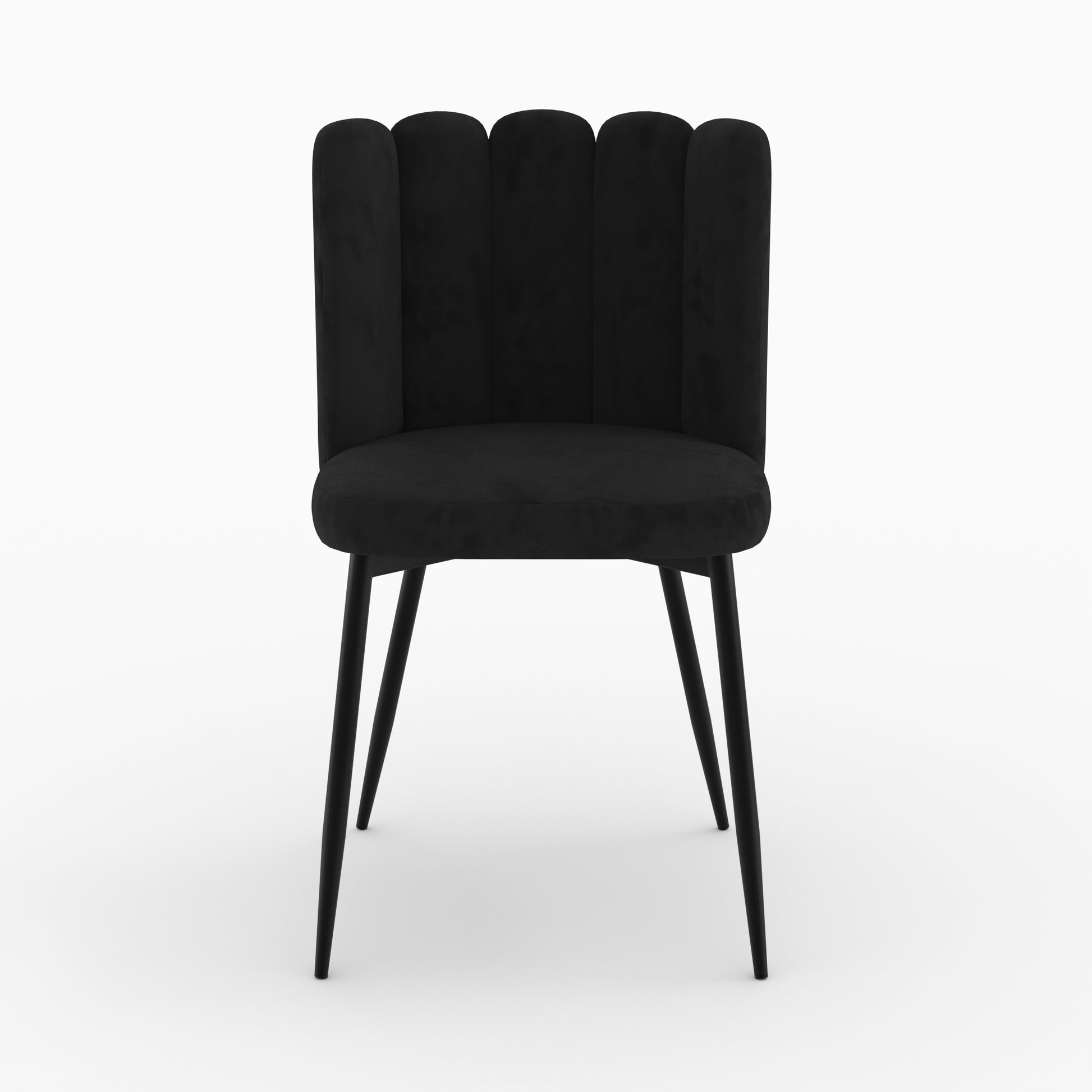 chaise rosy en velours noir a l unite