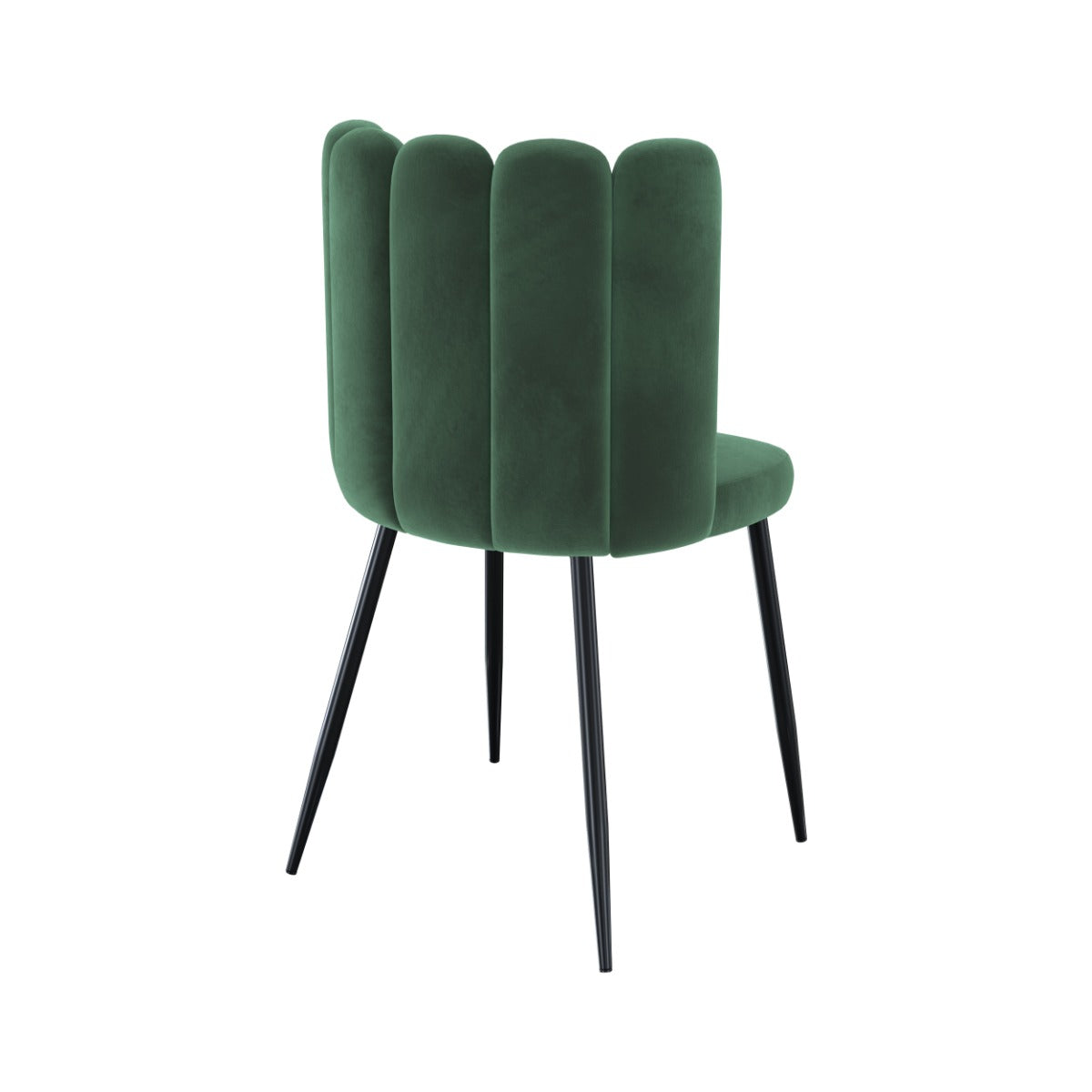 chaise rosy en velours vert et pieds m_tal lot de 2