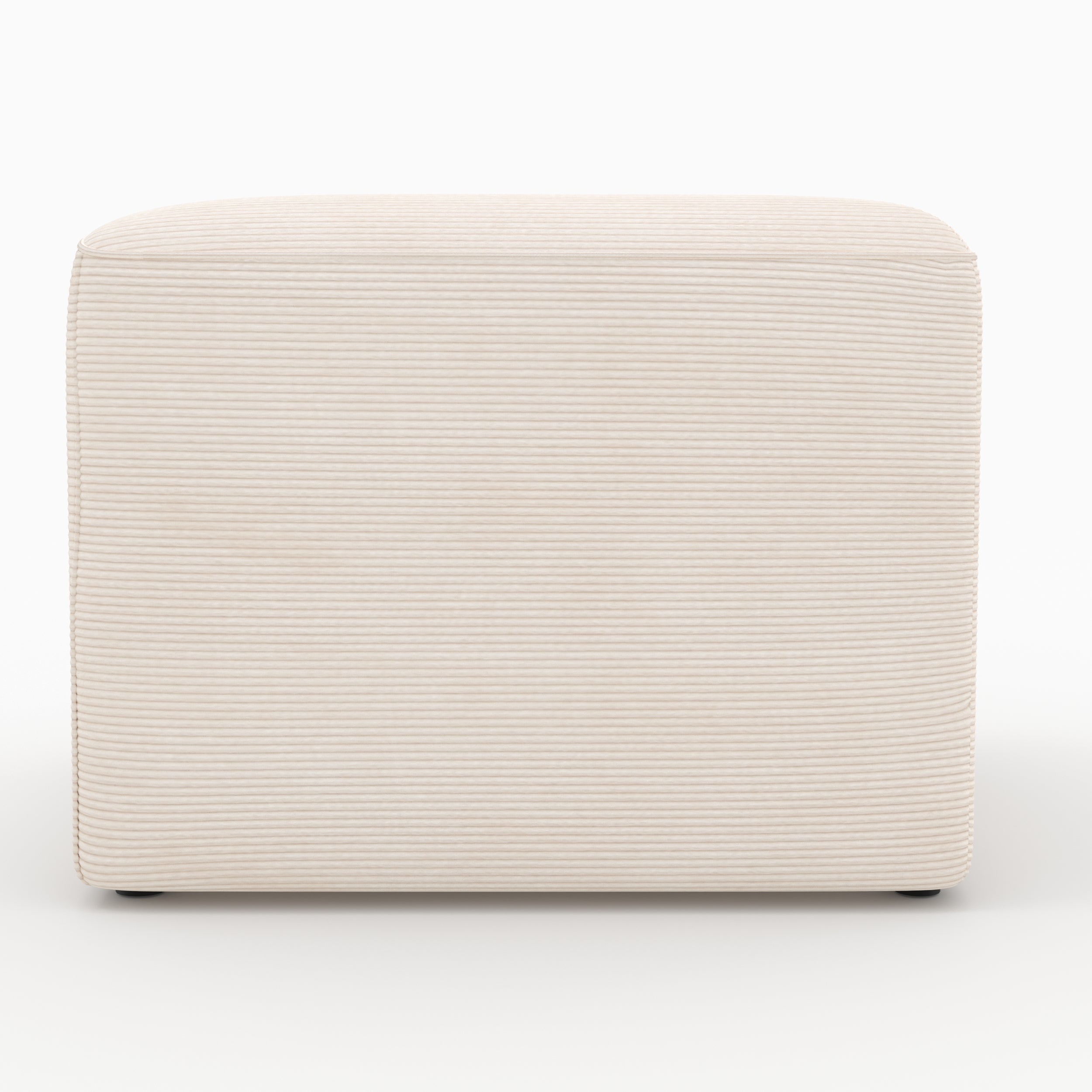 Linke Ecke Mina für modulare Couch aus cremefarbenem Velvet
