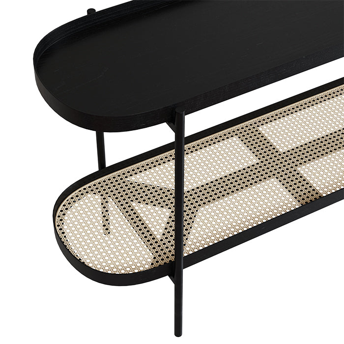 console lukut 120 cm en cannage