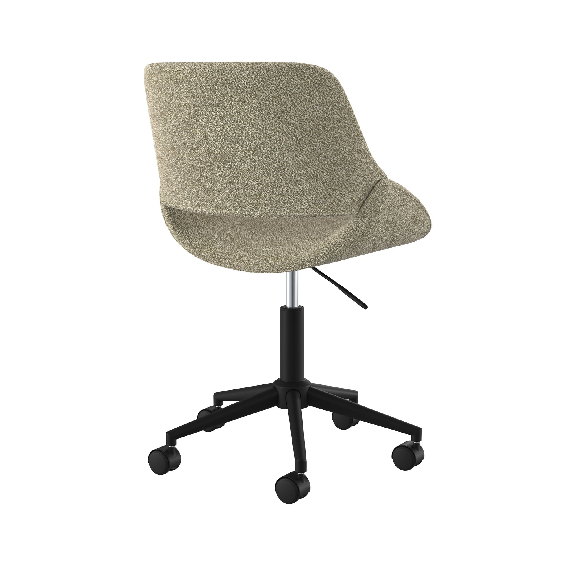 dune chaise de bureau pivotante et reglable en tissu boucle beige