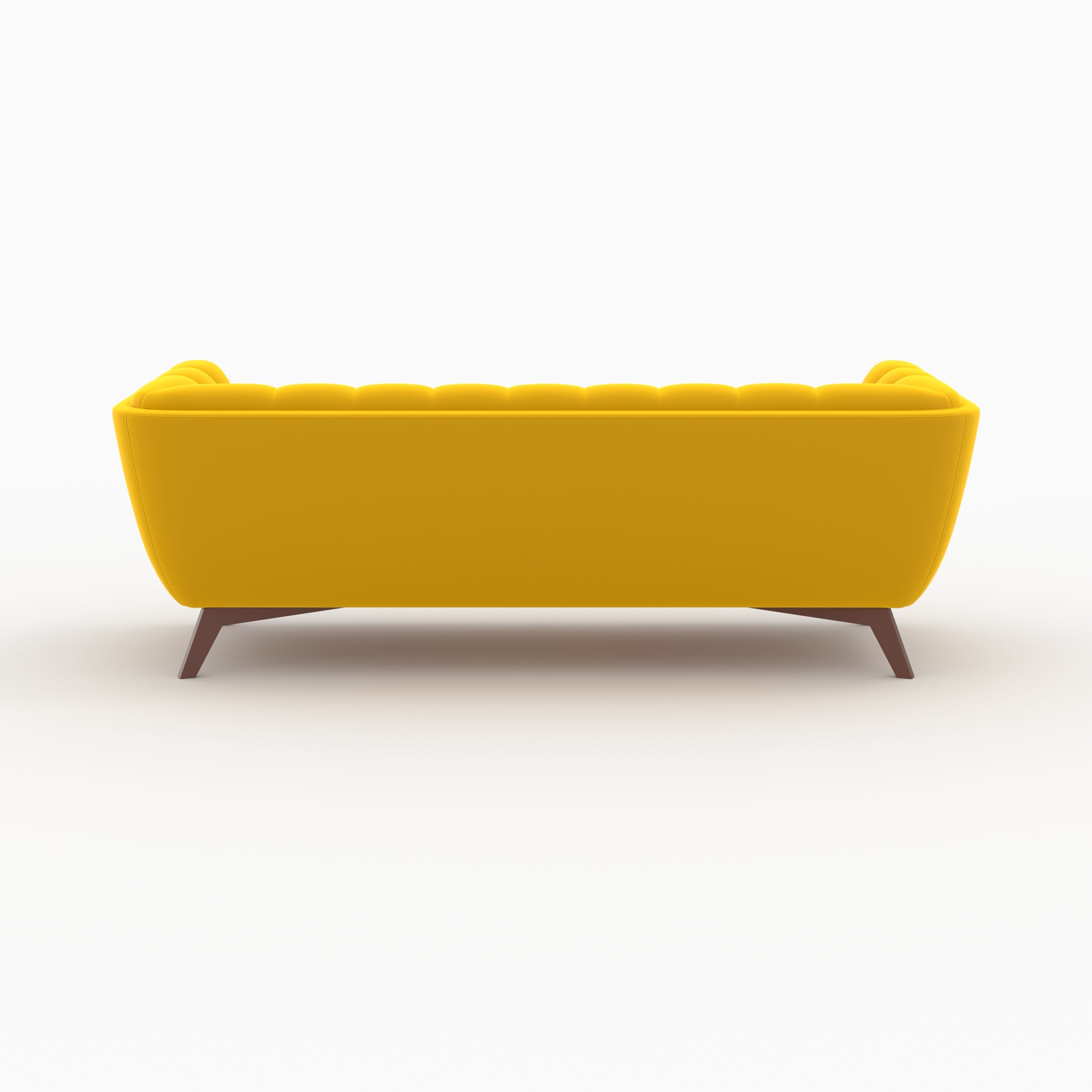 ensemble canape et fauteuil mona en velours jaune 4 places
