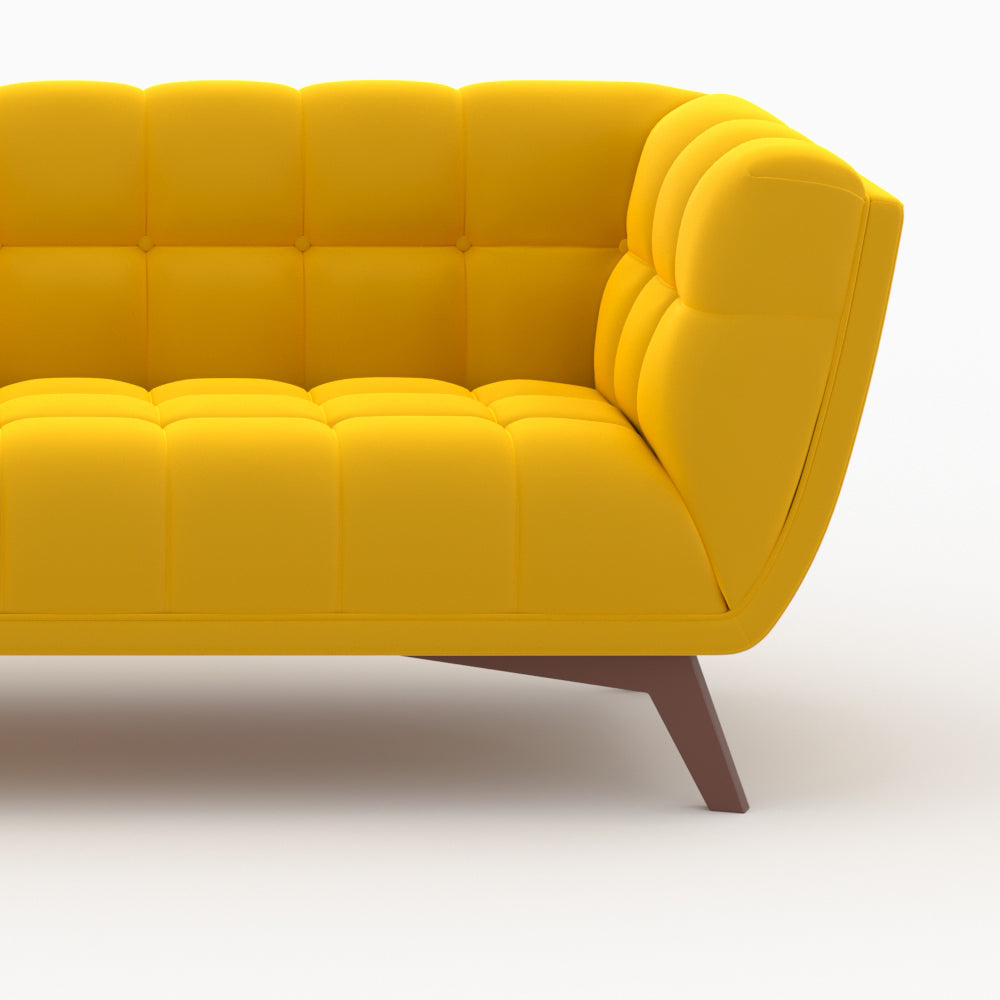 ensemble canape et fauteuil mona en velours jaune rdv deco