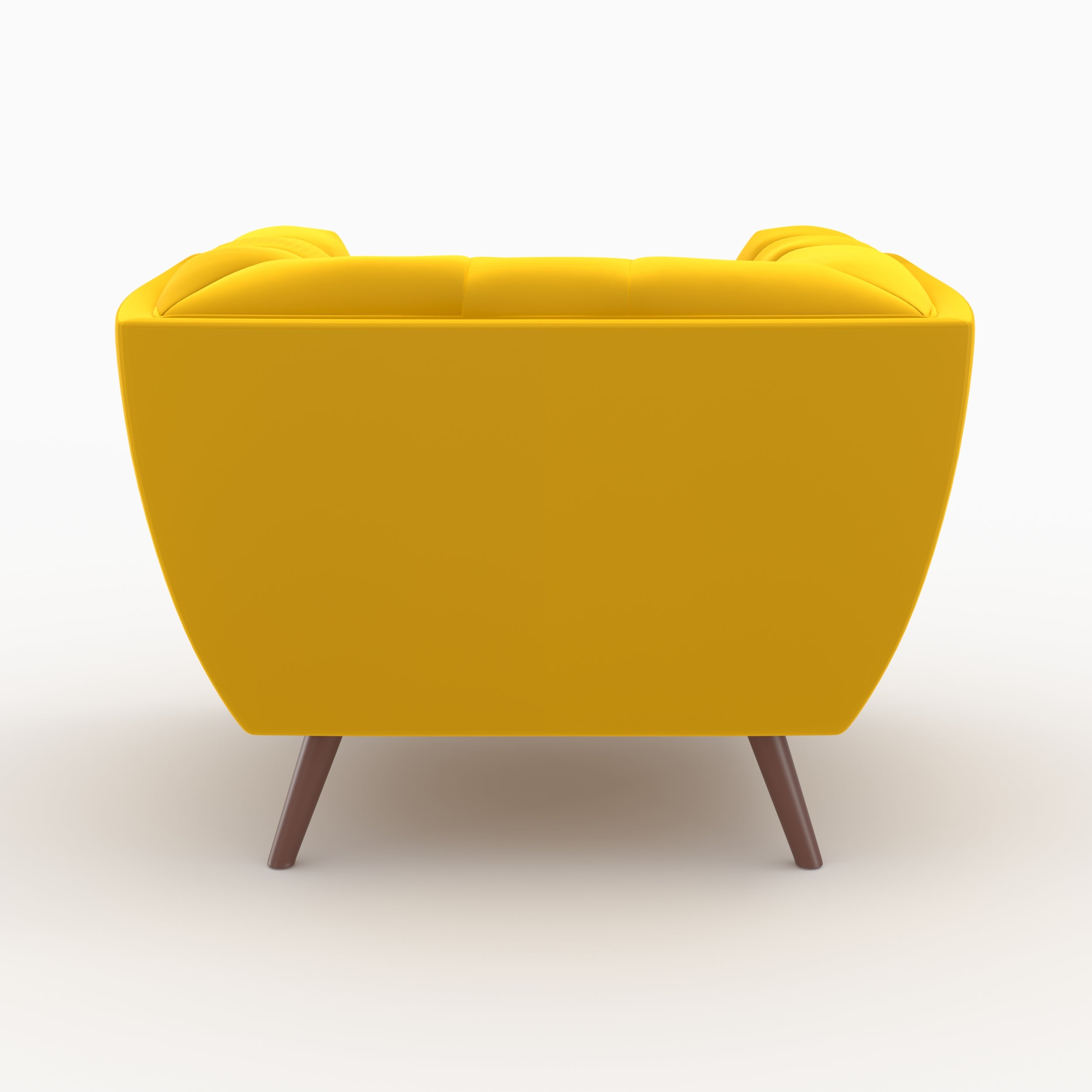 ensemble canape et fauteuil mona en velours jaunev accoudoirs