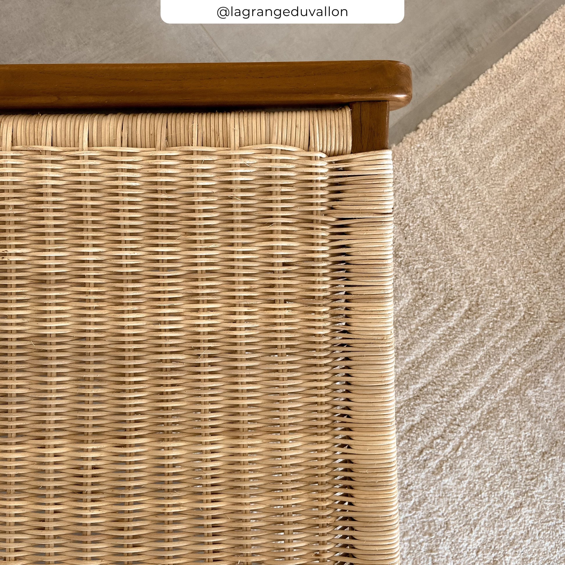 fauteuil kilka bois de teck et tressage vannerie rdv deco