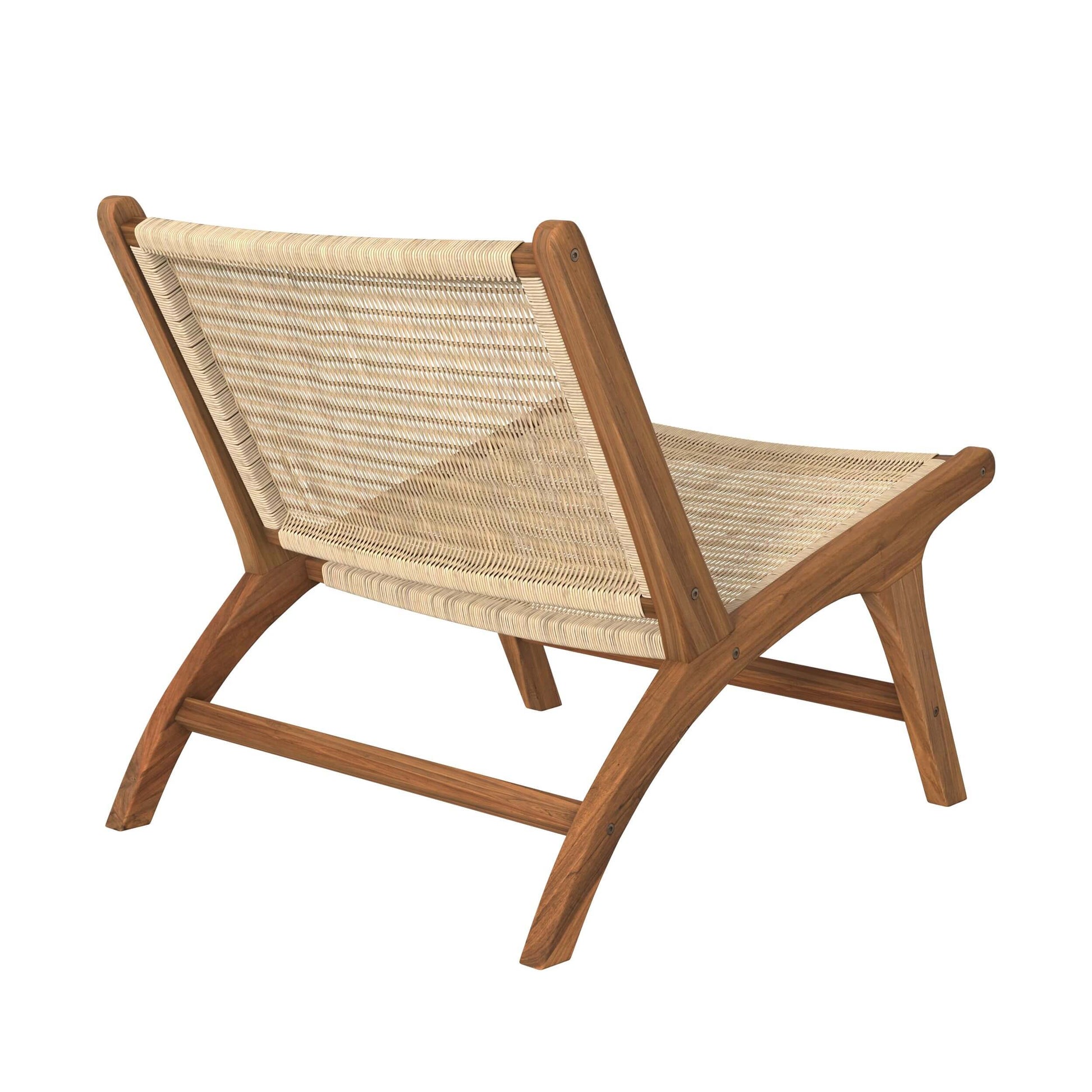 fauteuil kilka en bois de teck et rotin naturel