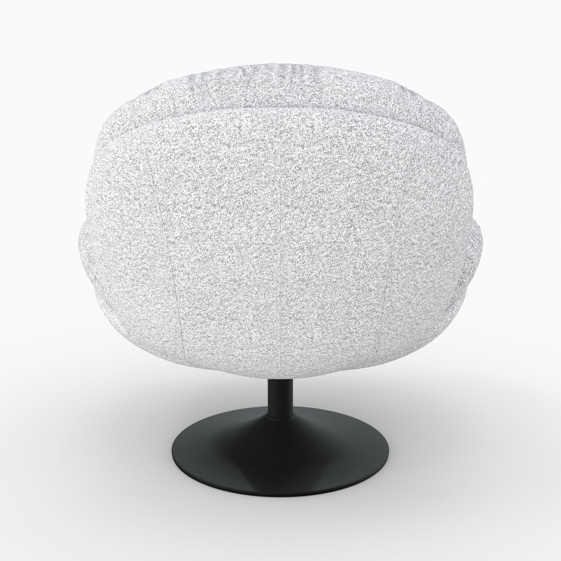 fauteuil pivotant en tissu bocule gris chine ricci