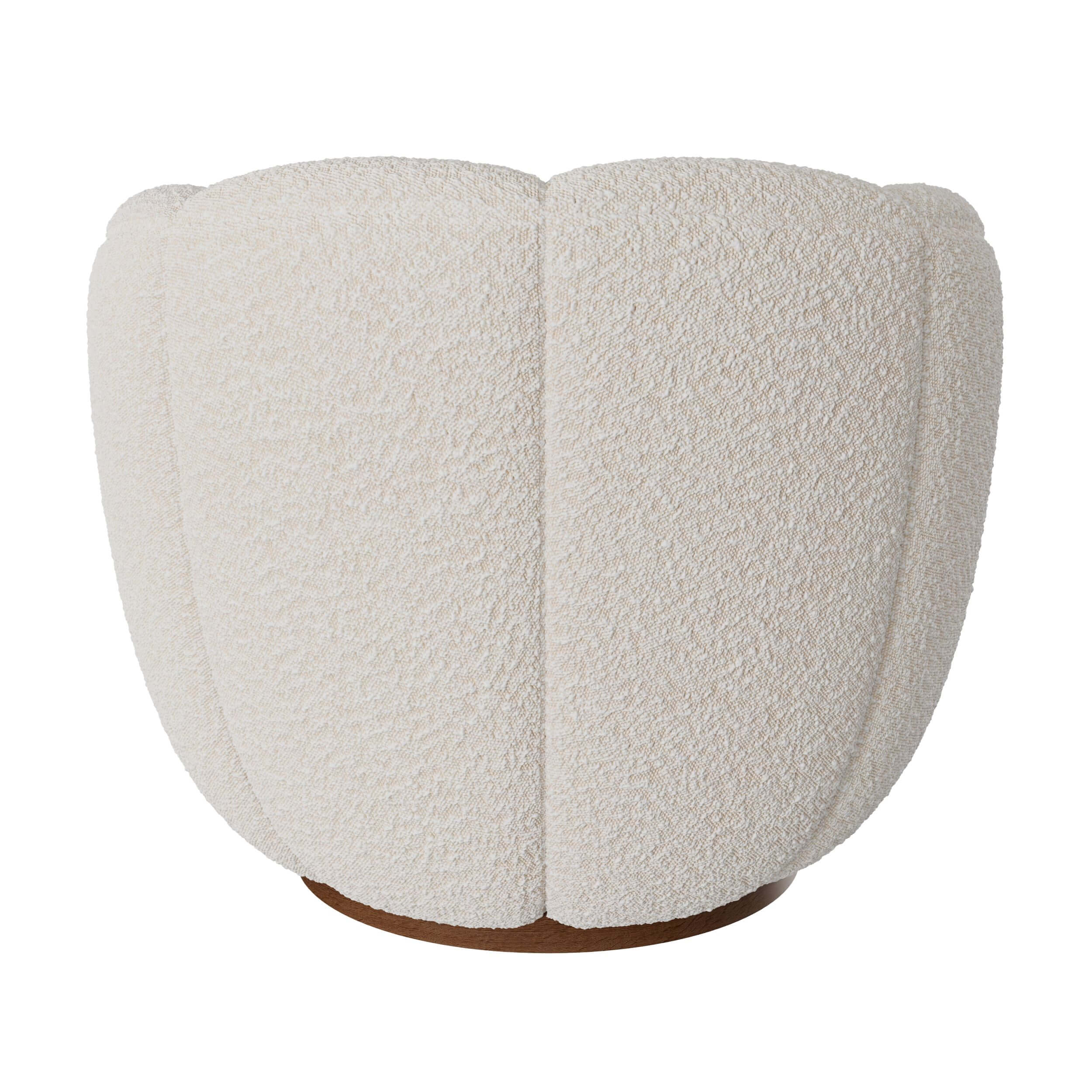 fauteuil tissu boucle blanc pivotant yse