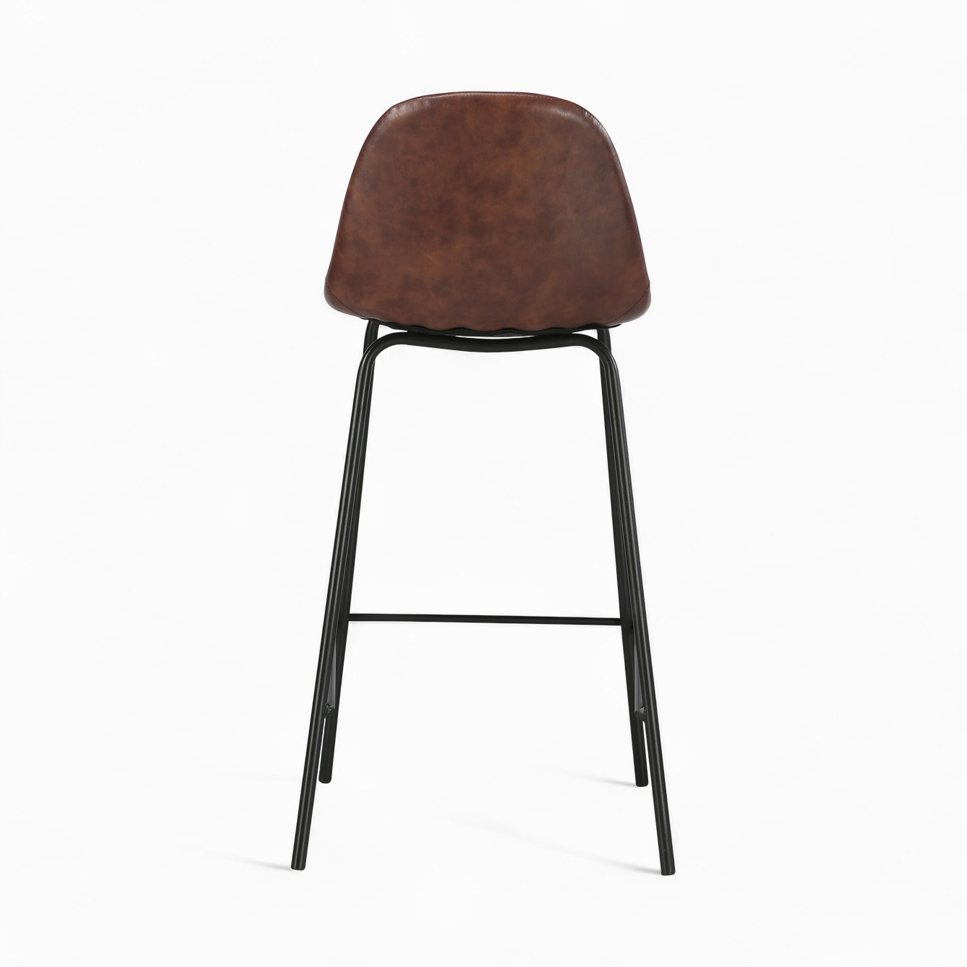 henrik pack 4 chaises de bar camel et marron 65 cm