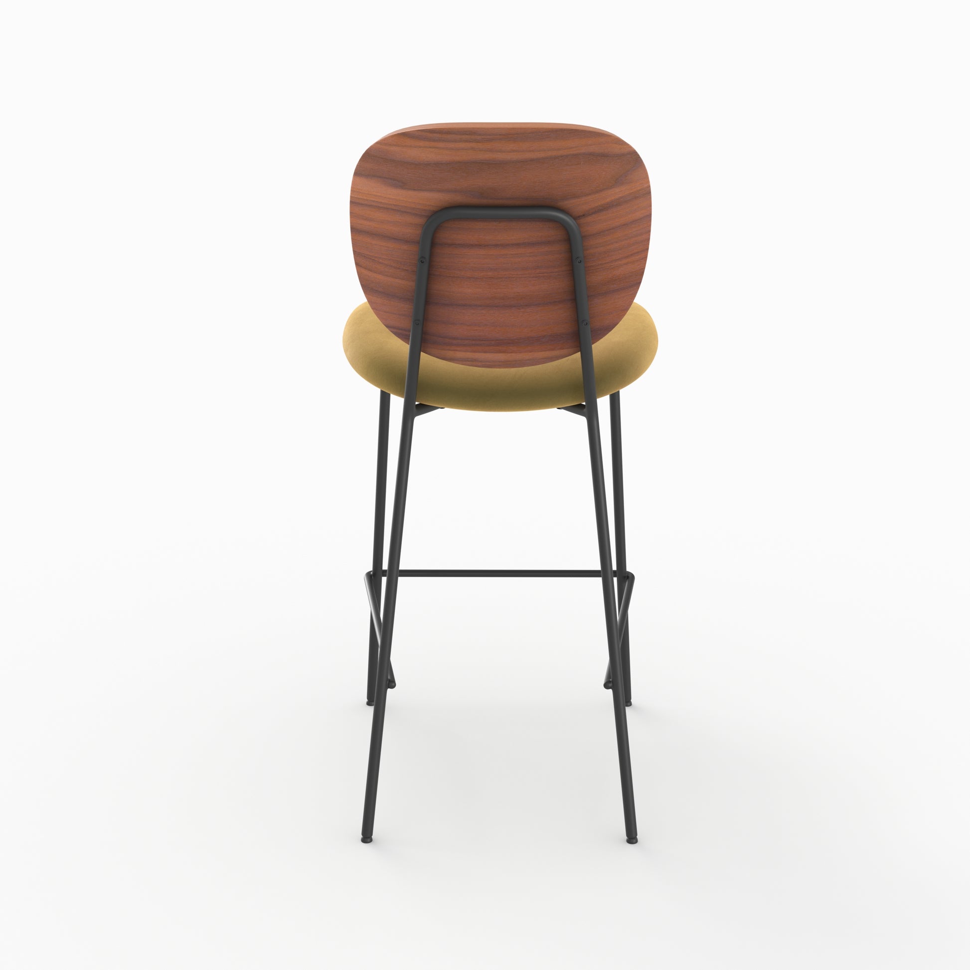 ilot central chaise haute velours jaune simone lot2