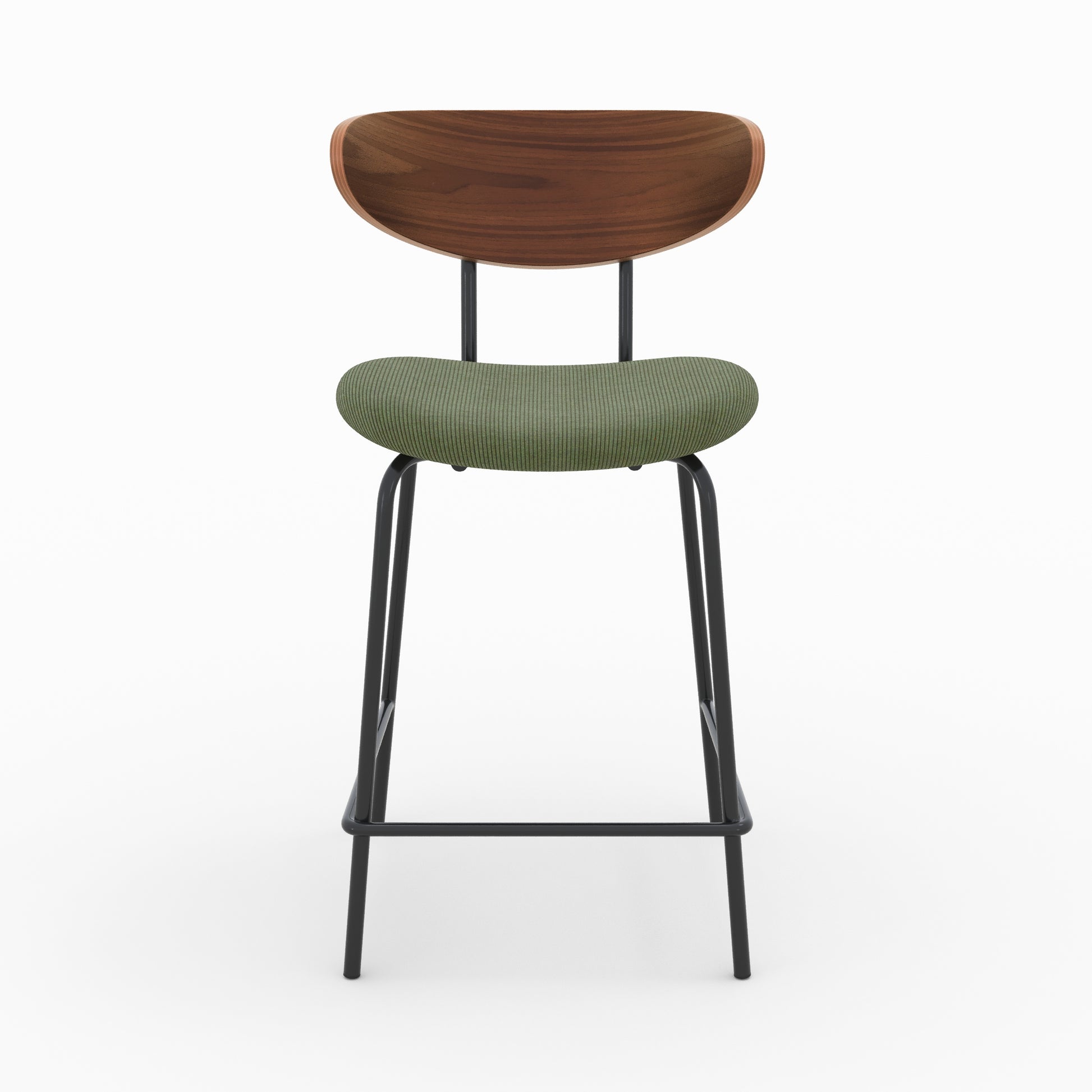 jade chaise pour ilot central en velours vert kaki dossier bois lot de 2 64