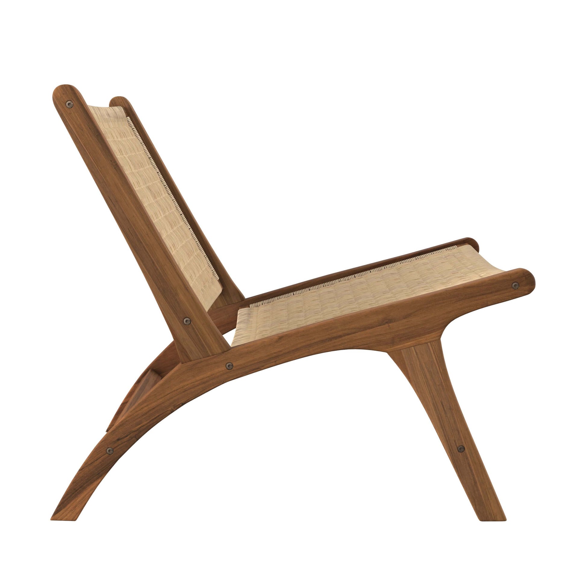 kilka fauteuil en bois teck et rotin naturel