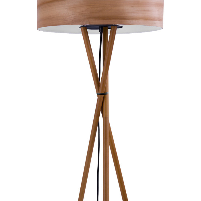 kyoto lampadaire trepied en bois naturel