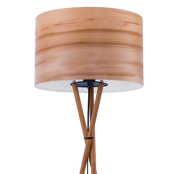 lampadaire bois clair design kyoto