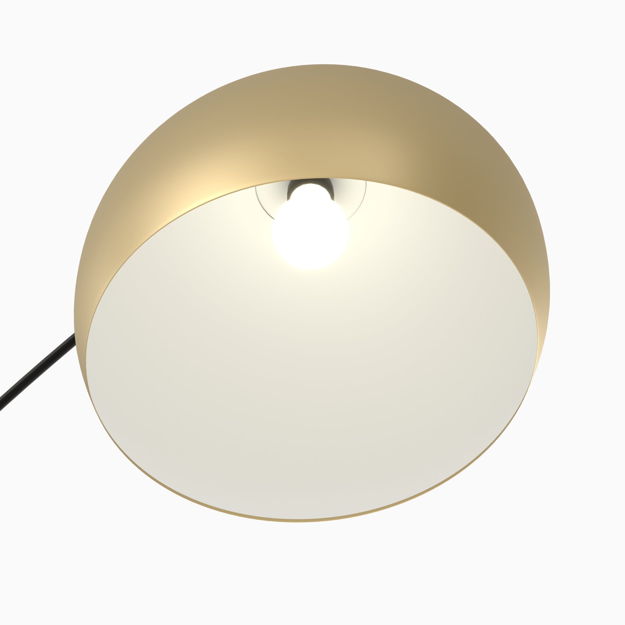 lampadaire dinard dore et pied noir arc