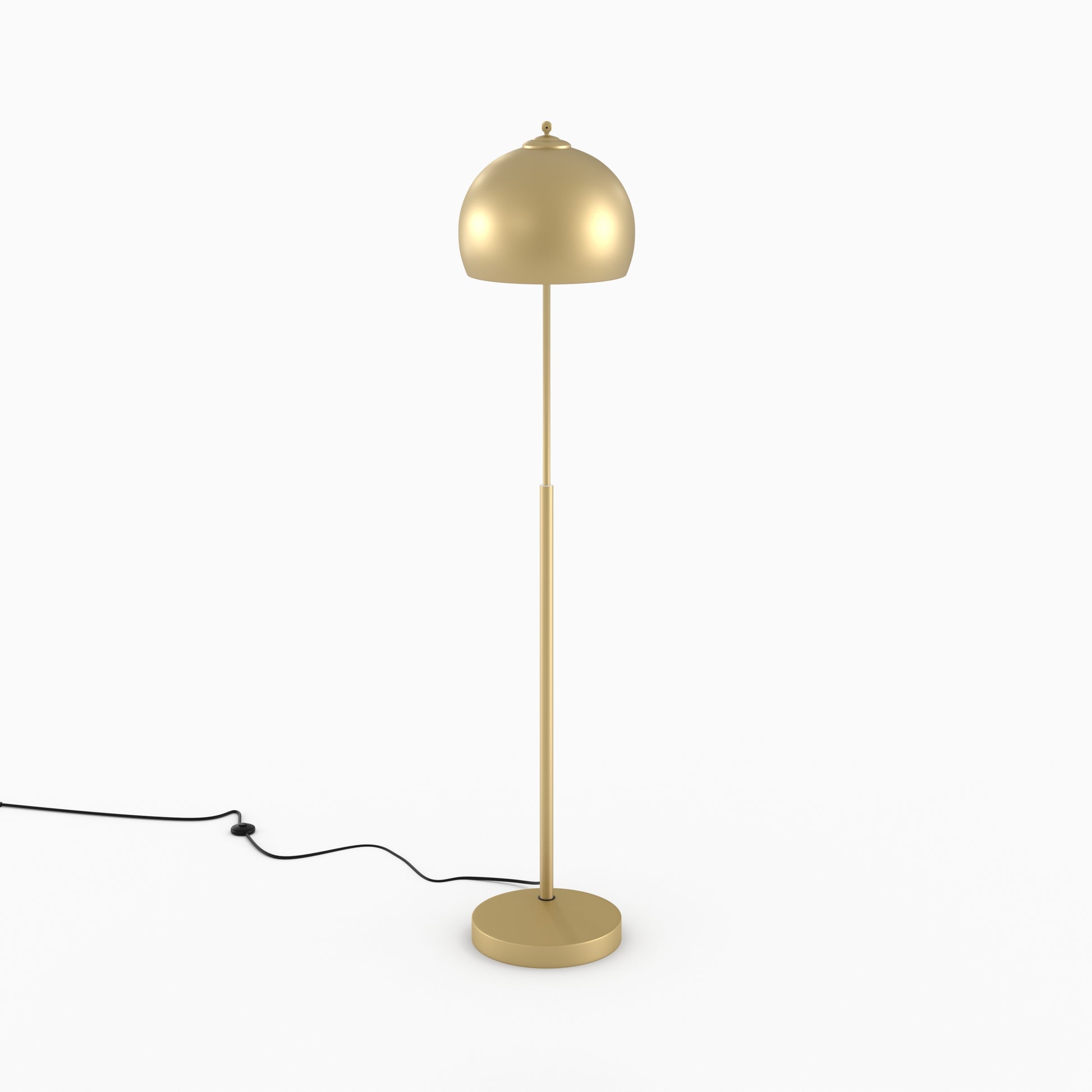 lampadaire dinard en metal couleur dore arrondi