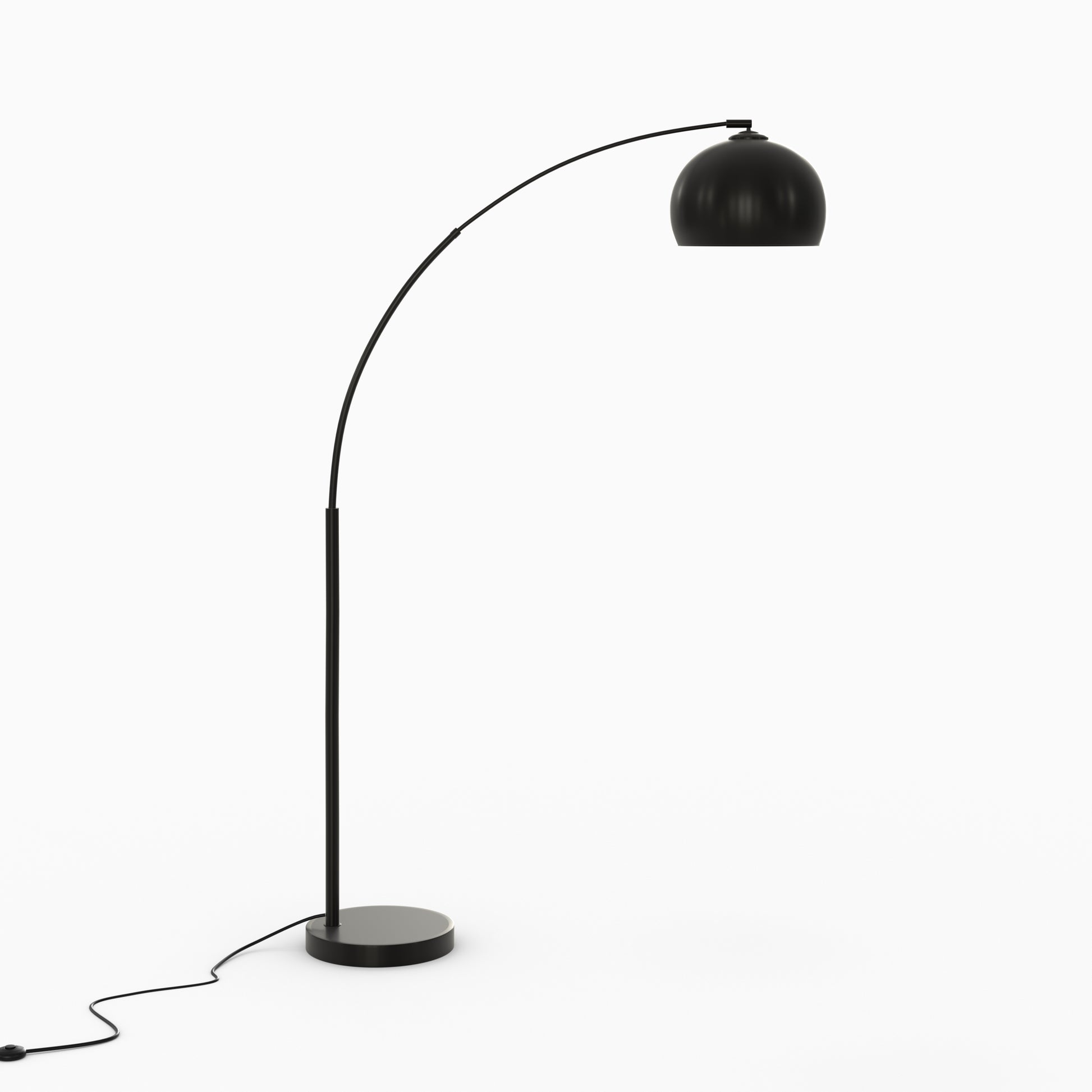 lampadaire dinard en metal noir arrondi