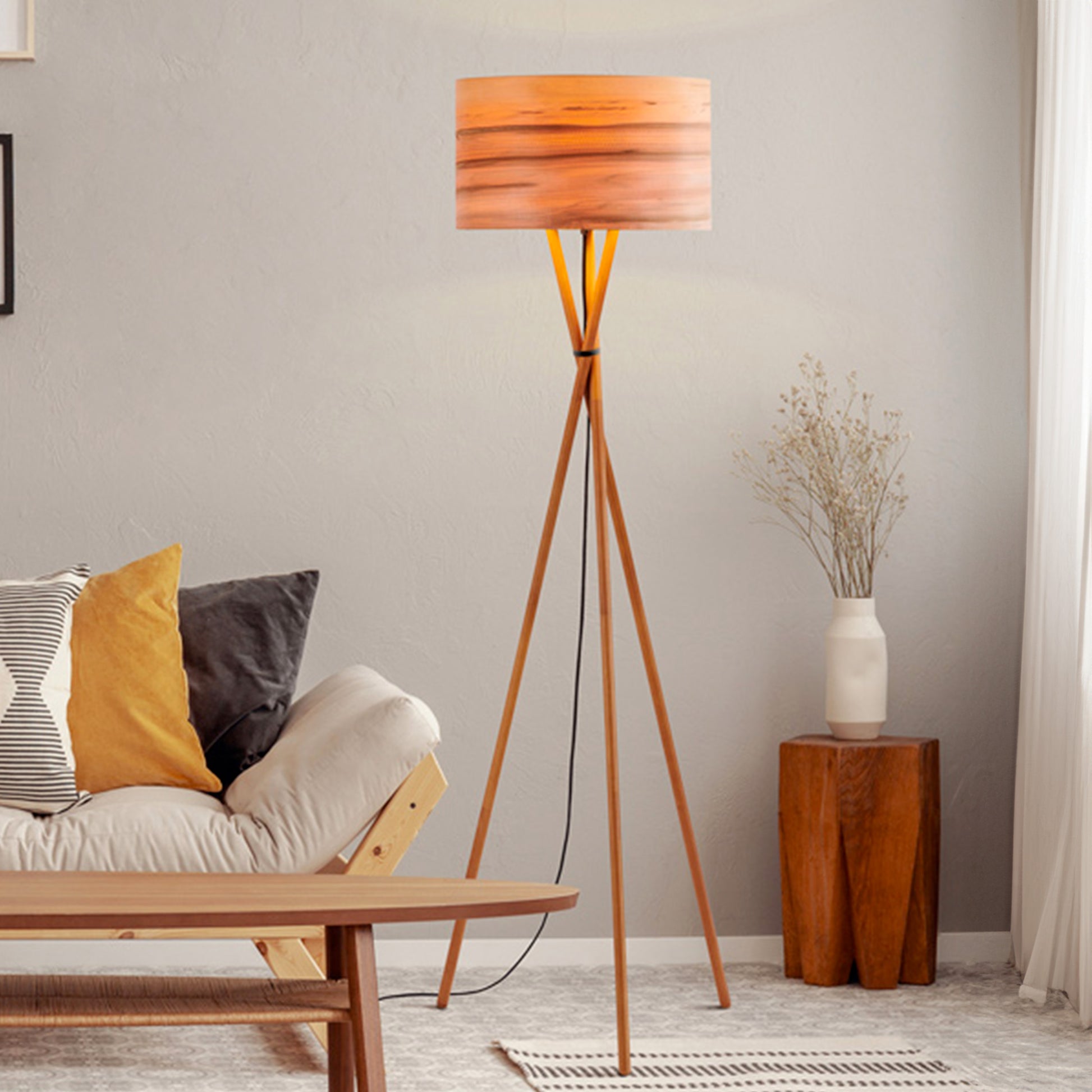 lampadaire kyoto bois naturel