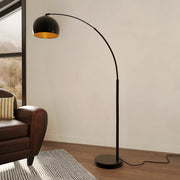 lampadaire noir en metal dinard arondi