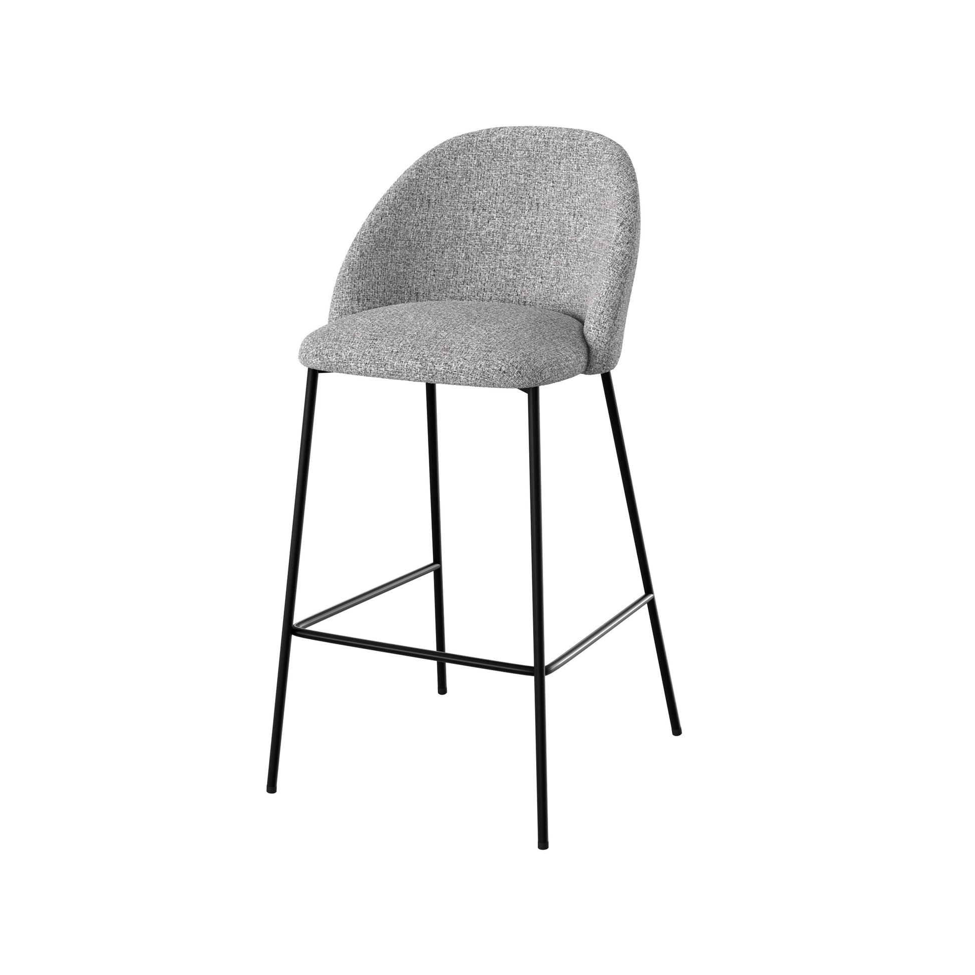 lot 2 chaises de bar tissu gris chine 66 cm karl